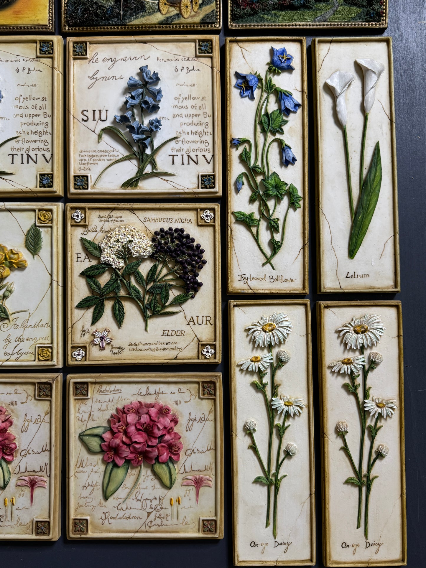 3D Hand-Painted Resin Floral Wall Plaques - Pick your Favourite