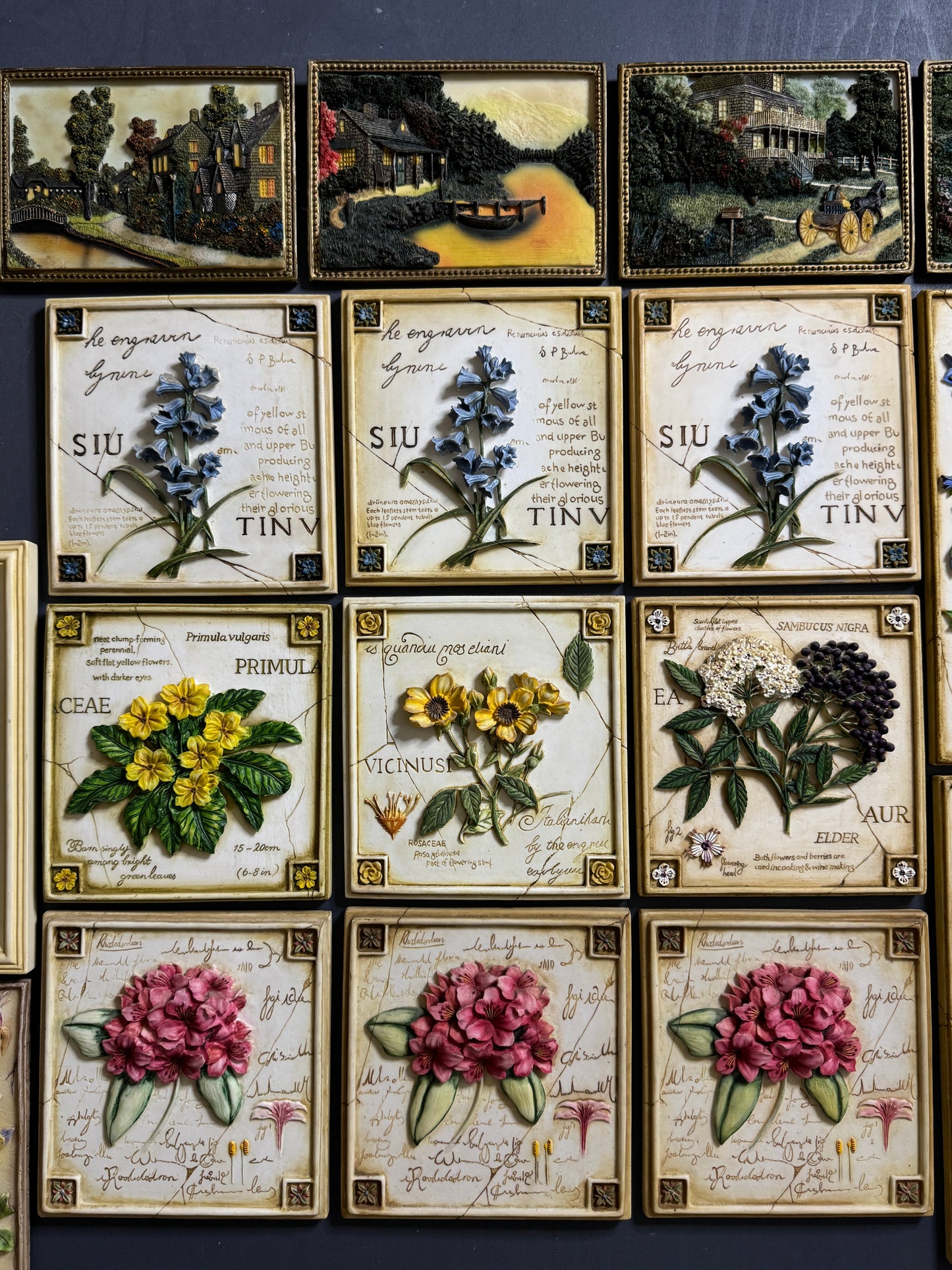 3D Hand-Painted Resin Floral Wall Plaques - Pick your Favourite