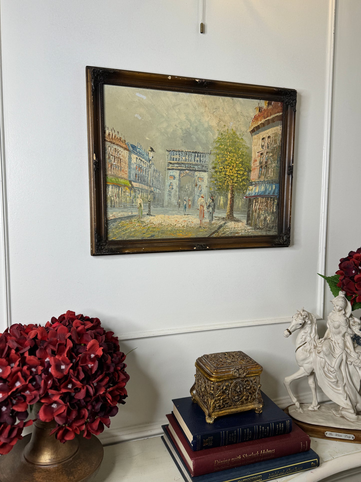 Signed BURNEY Impressionist Oil Painting – Ornate Wooden Frame