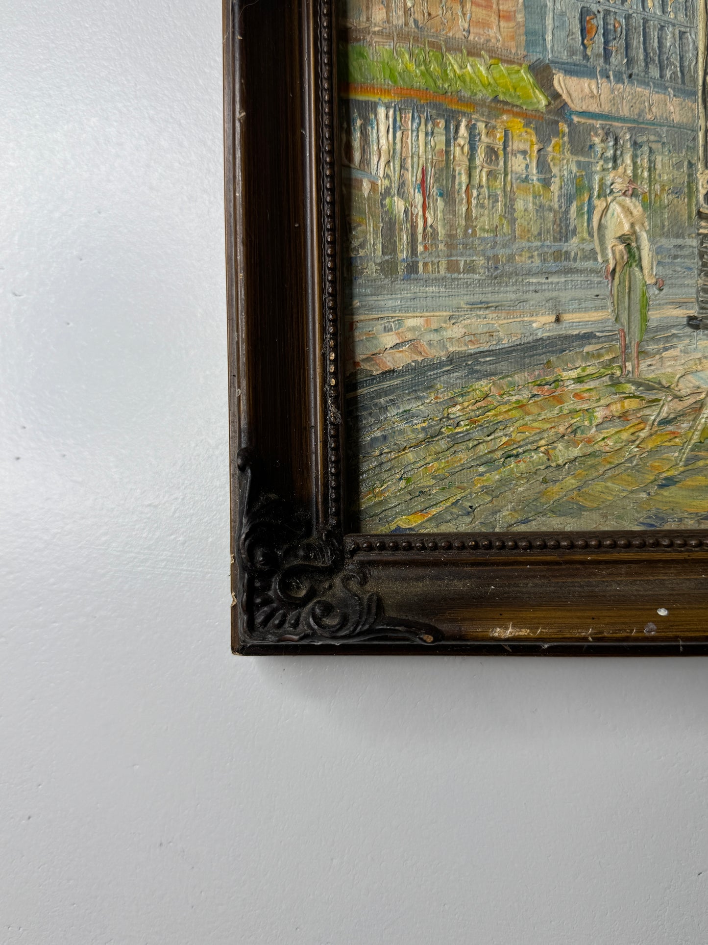 Signed BURNEY Impressionist Oil Painting – Ornate Wooden Frame
