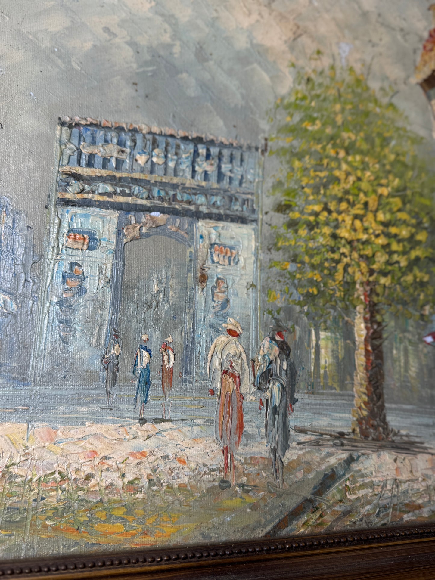 Signed BURNEY Impressionist Oil Painting – Ornate Wooden Frame