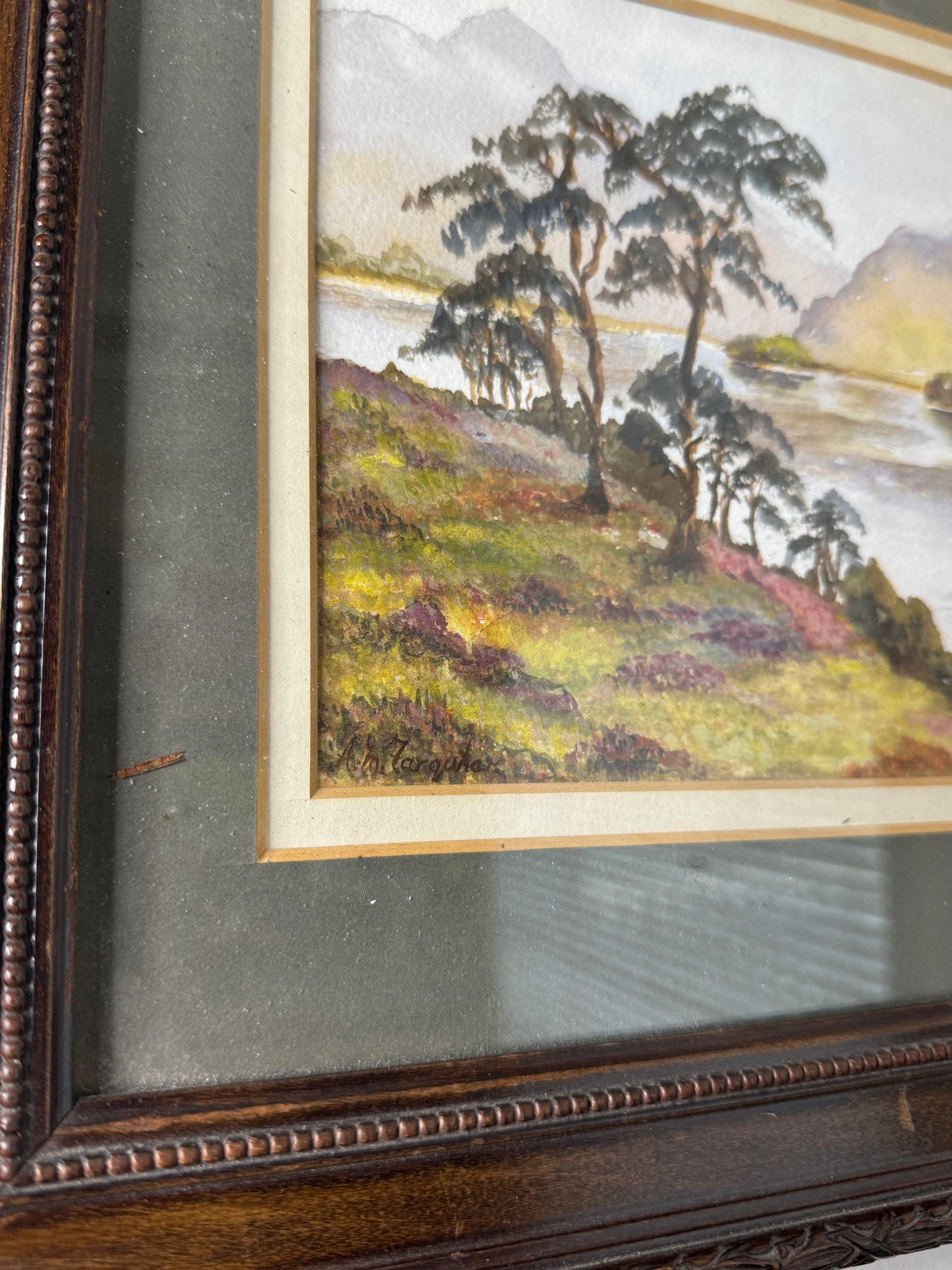 Riversong Fields – Framed and Signed UK Country Scene Watercolour