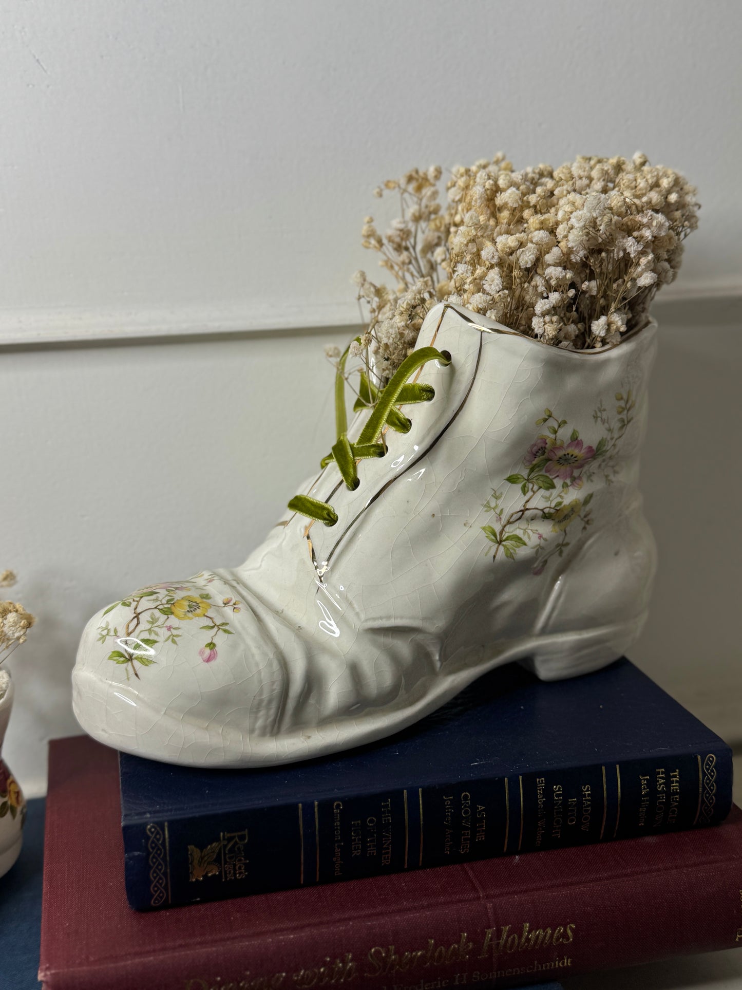 Vintage 1980s Ceramic Boot Planters