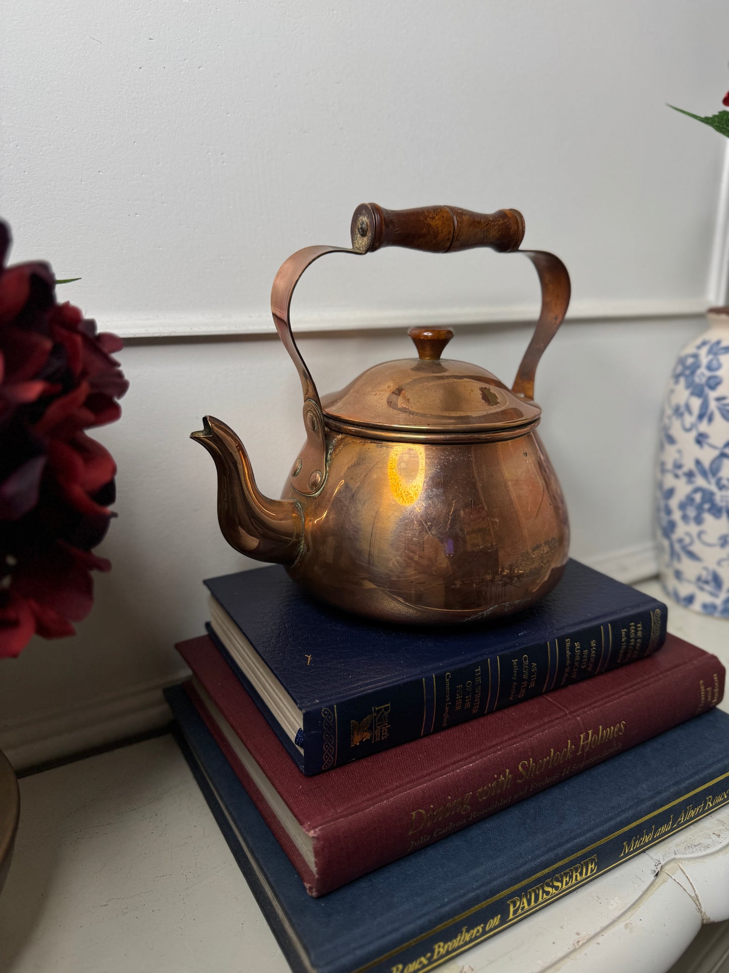 Brass Vintage Teapot – Rustic Antique Teapot for Display