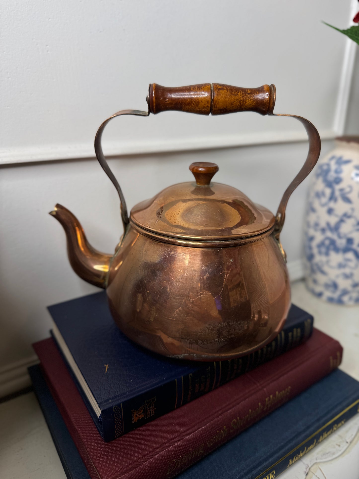 Brass Vintage Teapot – Rustic Antique Teapot for Display