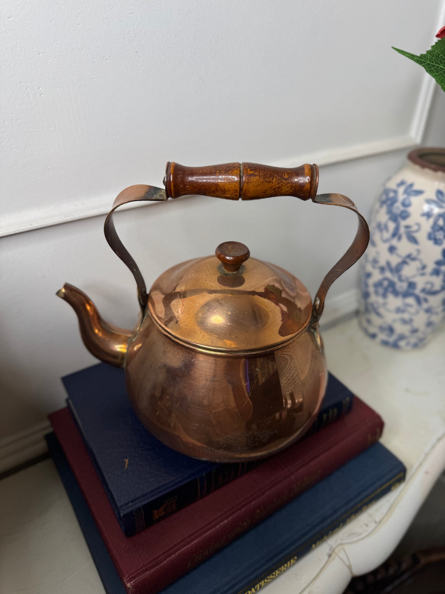 Brass Vintage Teapot – Rustic Antique Teapot for Display