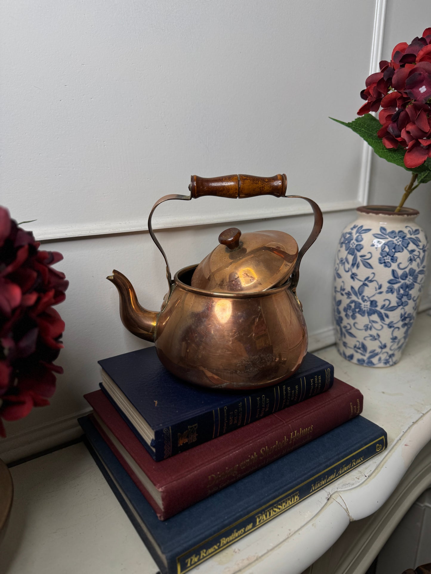 Brass Vintage Teapot – Rustic Antique Teapot for Display
