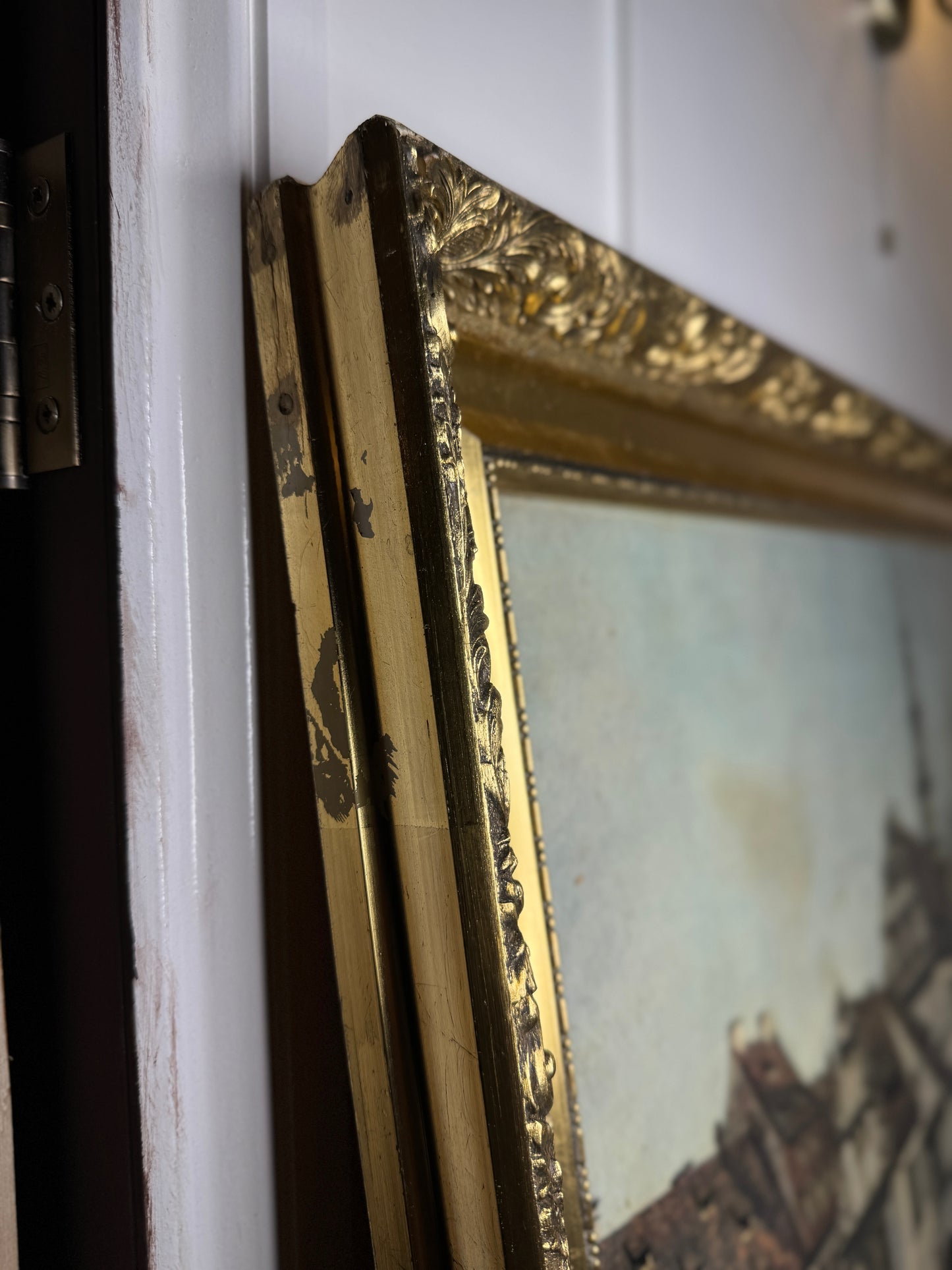 Extra Large - Antique Gold Flower Detailed Ornate Frame