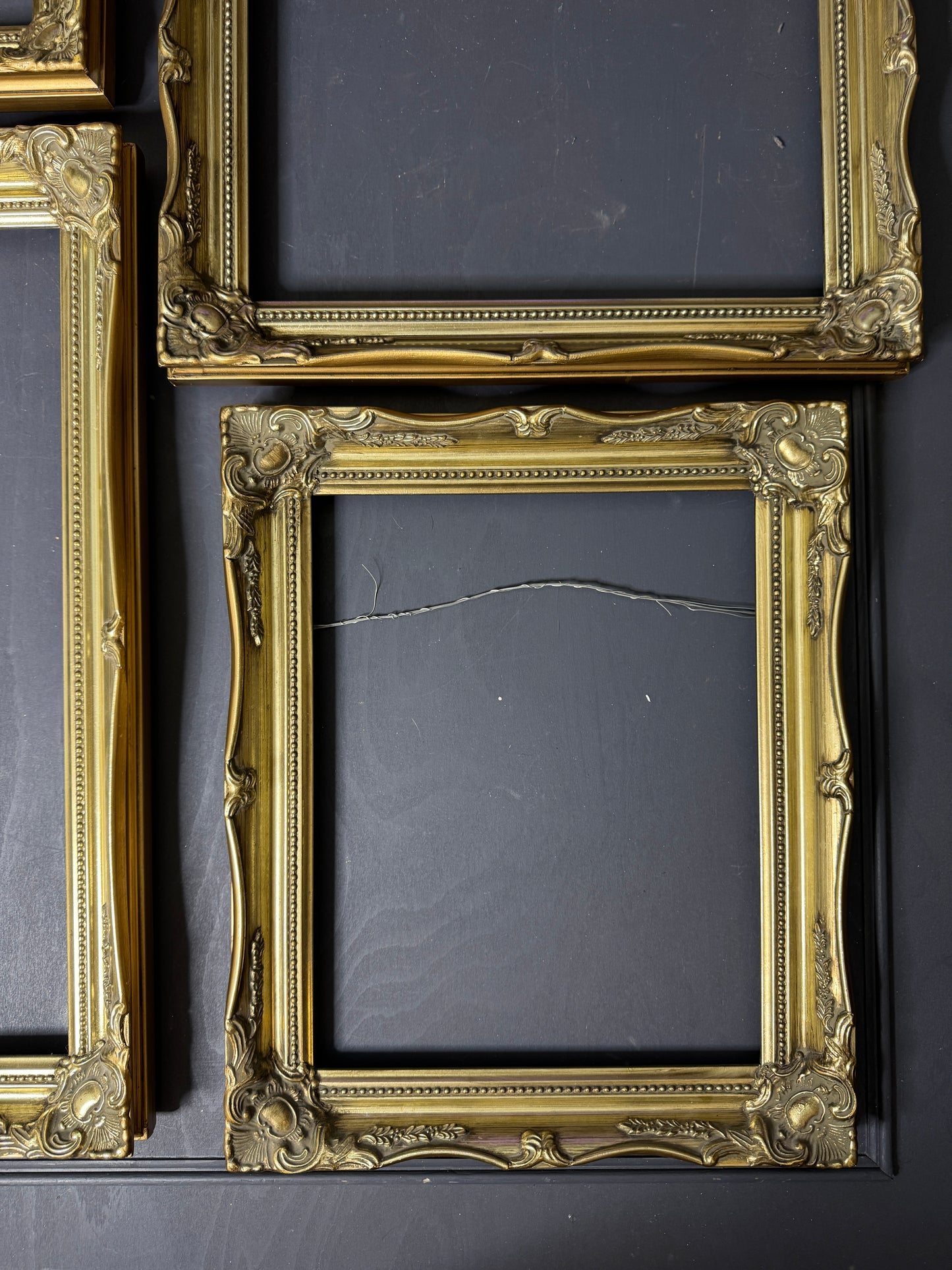 Vintage Ornate Bright Gold Sorélle Frames