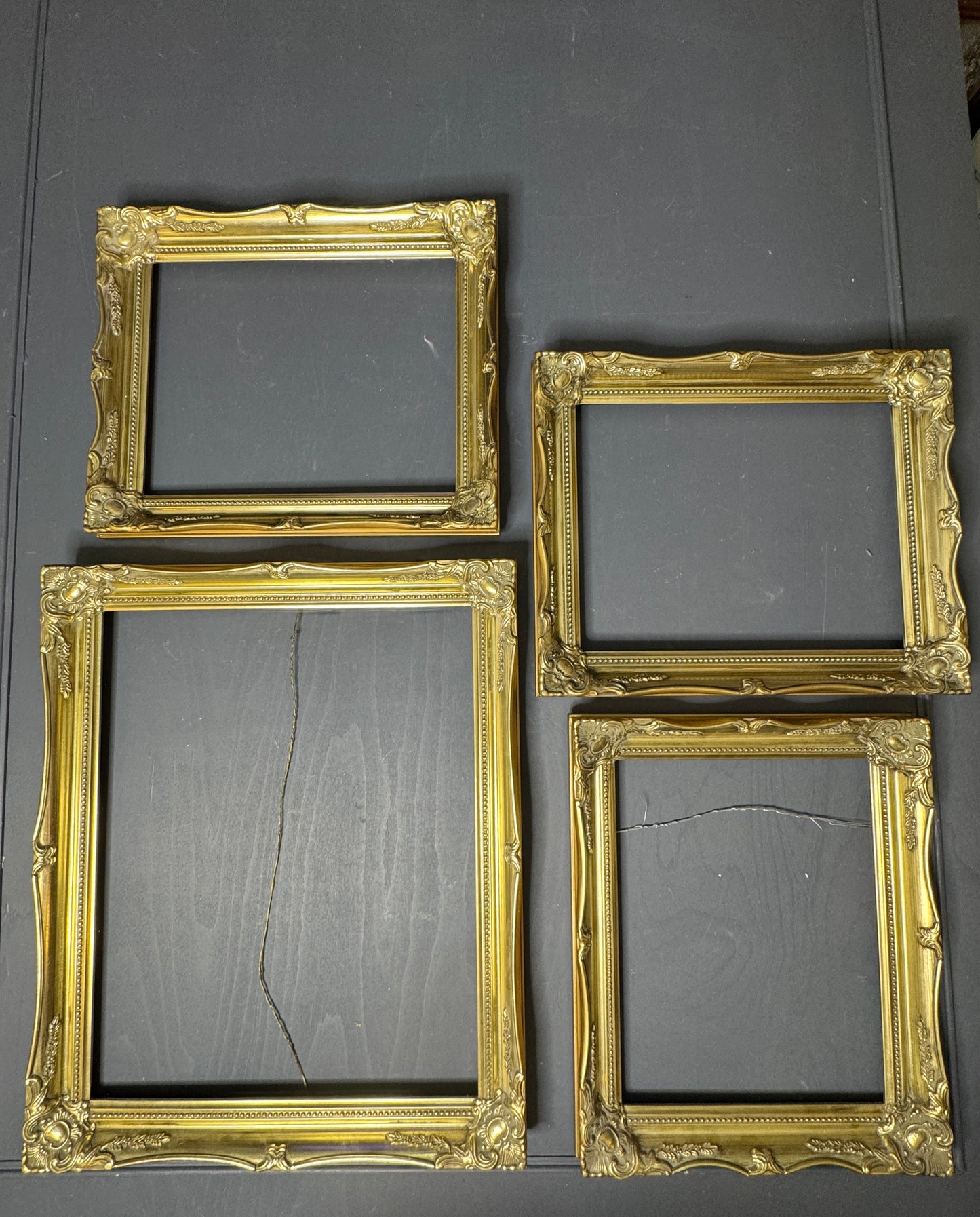 Vintage Ornate Bright Gold Sorélle Frames