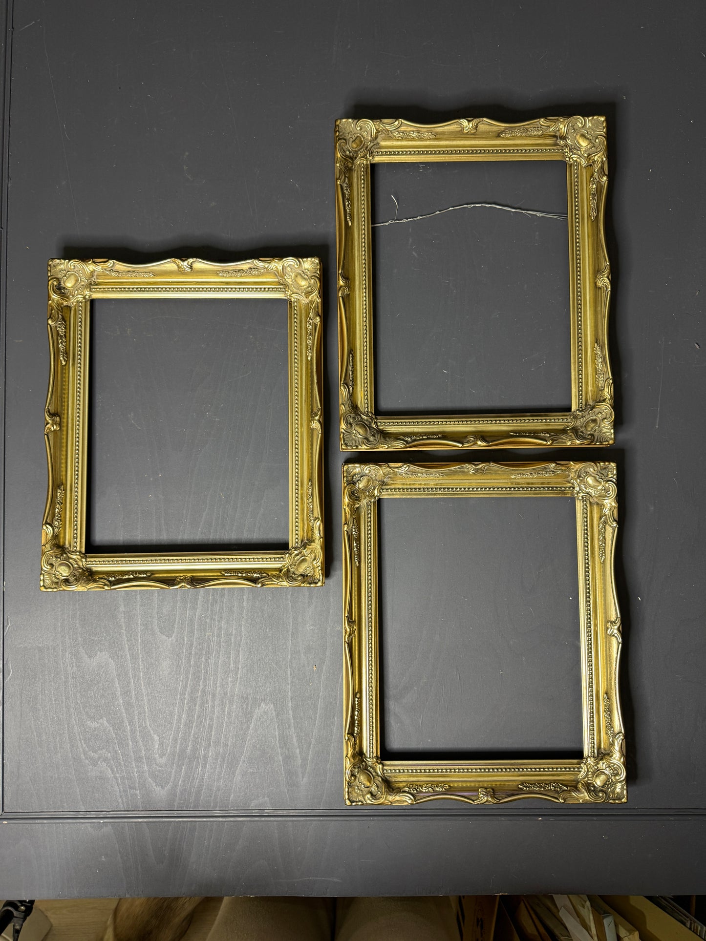 Vintage Ornate Bright Gold Sorélle Frames
