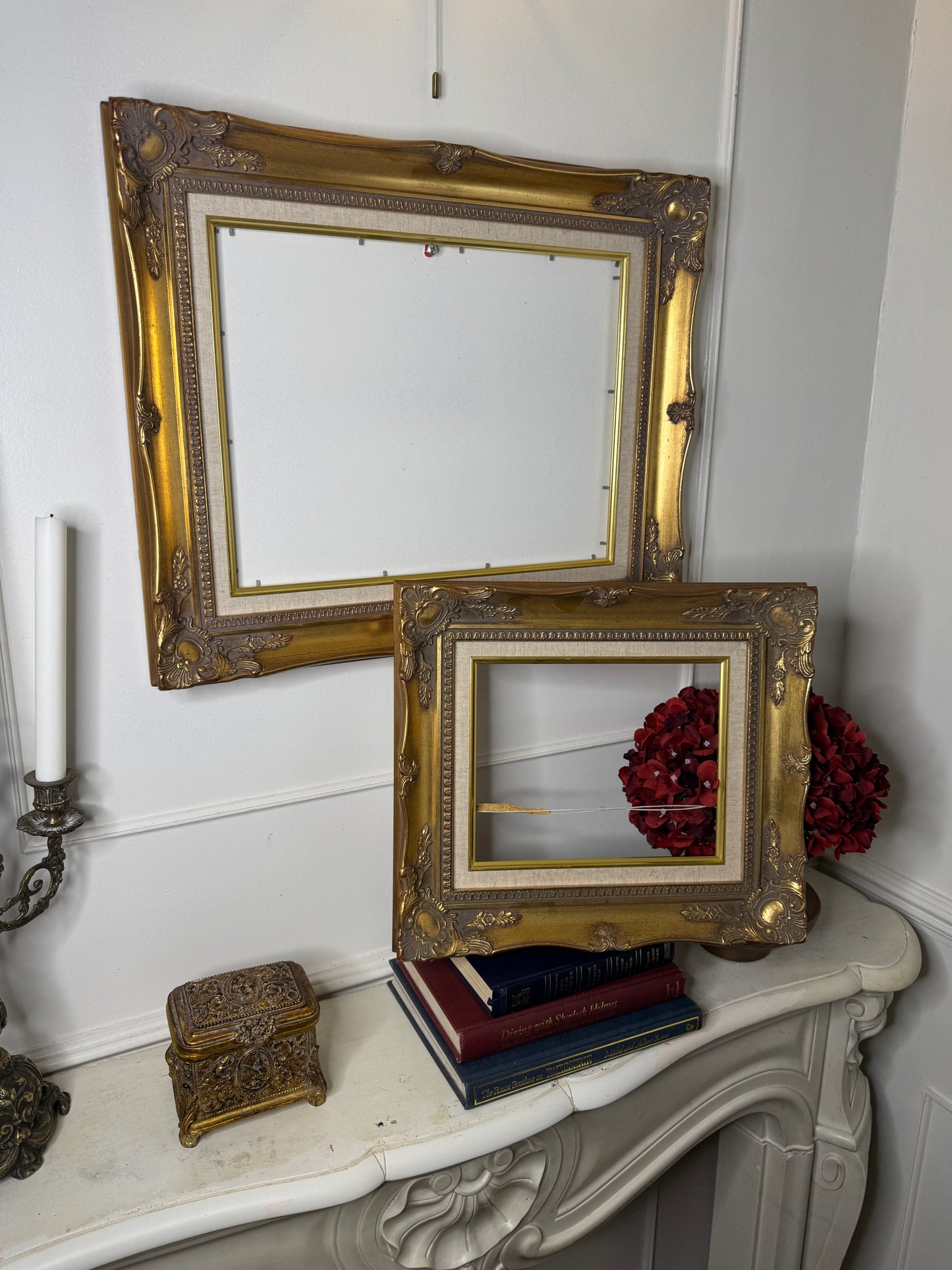 Vintage Ornate Gold Sorélle Frames with Optional White Mounts