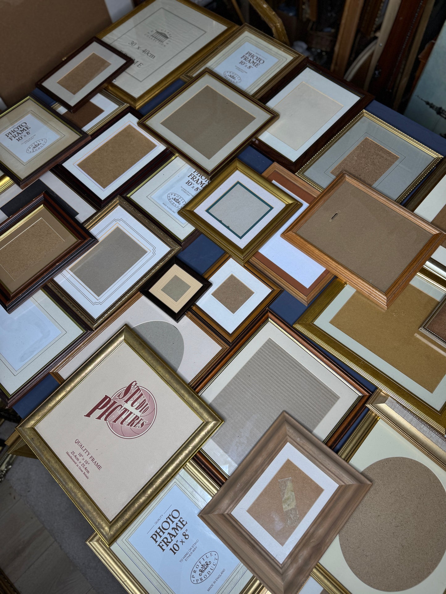 Job Lot of 33 Vintage Frames | Mixed Wooden & Gold Frames -Perfect to cover a Large Wall or Staircase Gallery Wall