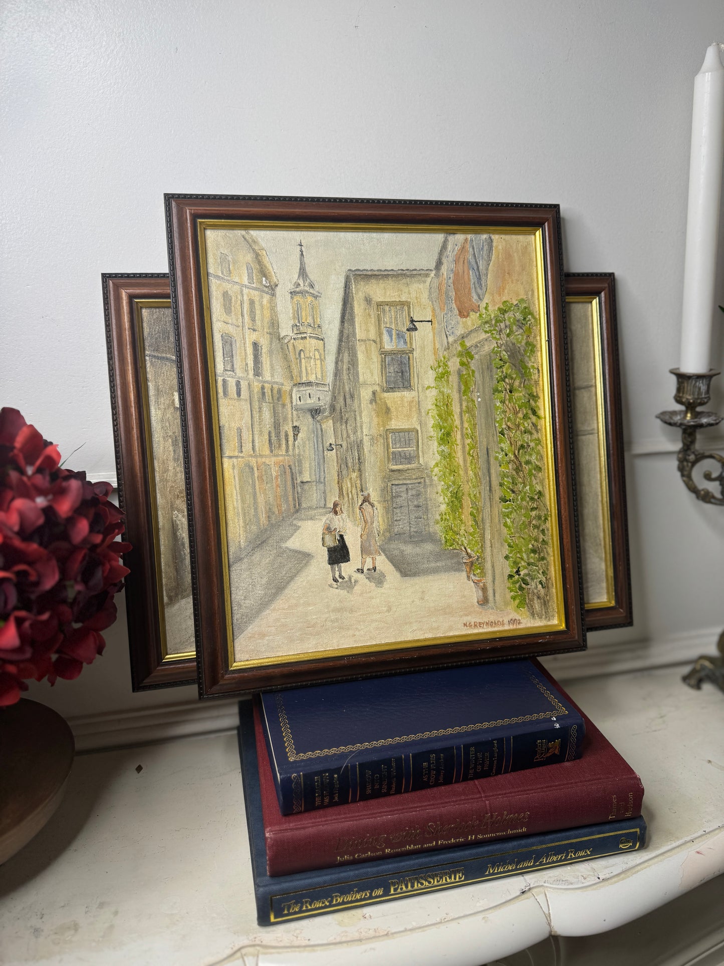 Vintage Oil Painting Gallery Set | N.G. Reynolds – Peaceful Roads & Countryside