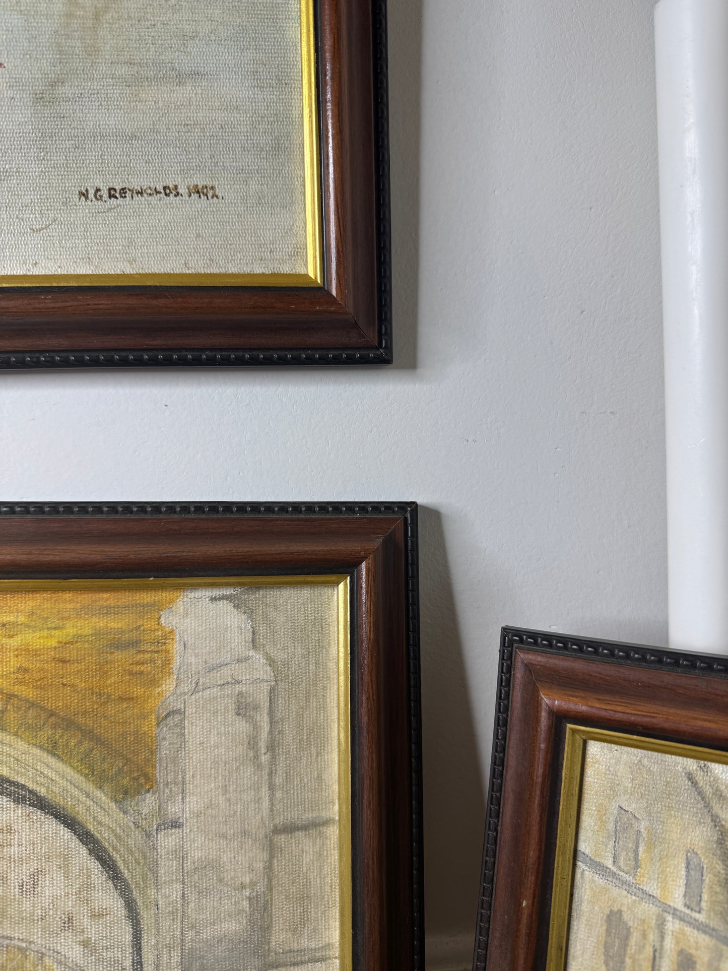 Vintage Oil Painting Gallery Set | N.G. Reynolds – Peaceful Roads & Countryside
