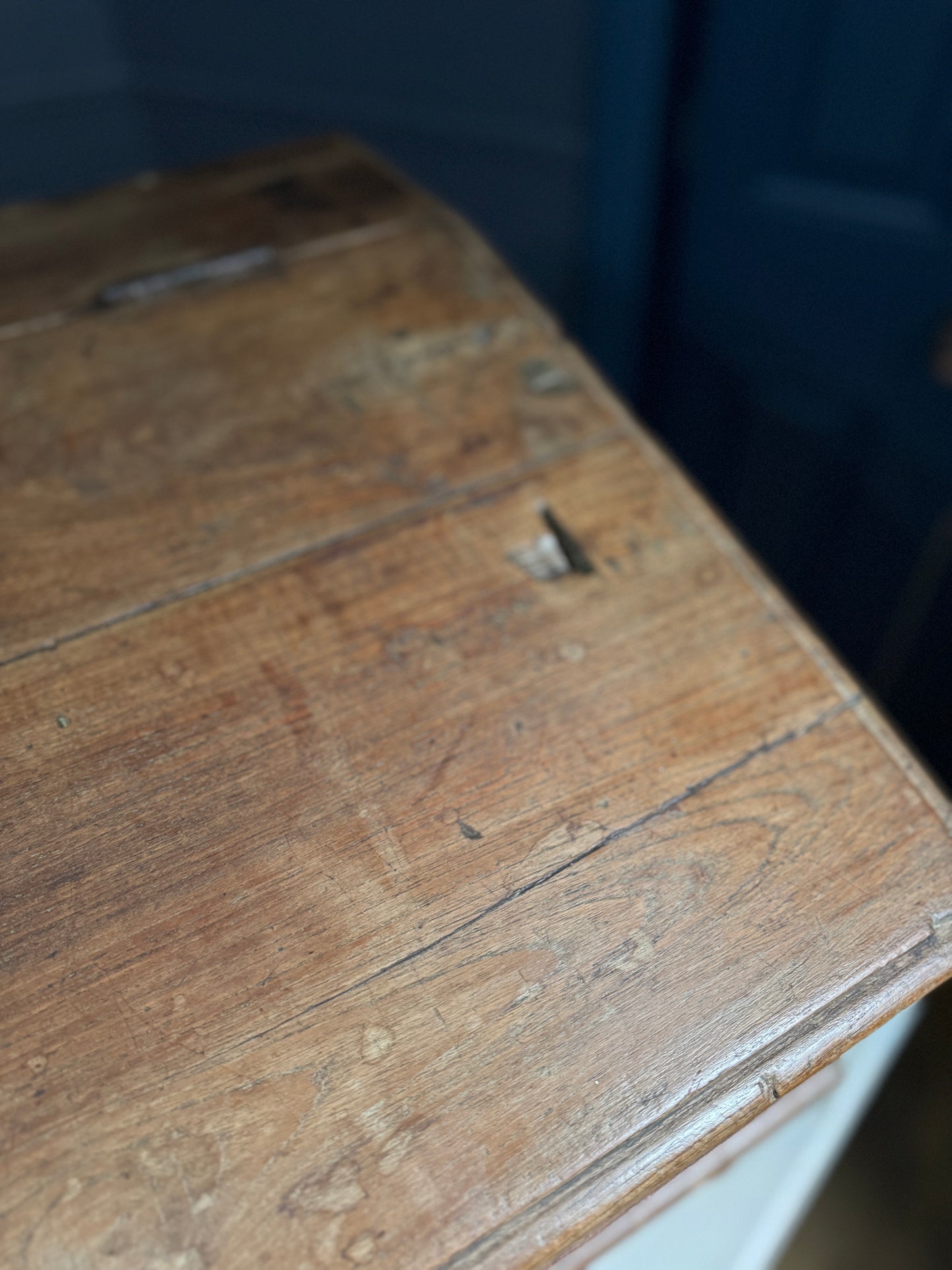 Victorian Clerk’s Desk – Antique Pine Tabletop Writing Desk with Padlock Latch, Aged Rustic Greeting Desk, Collectible Restaurant Host Stand