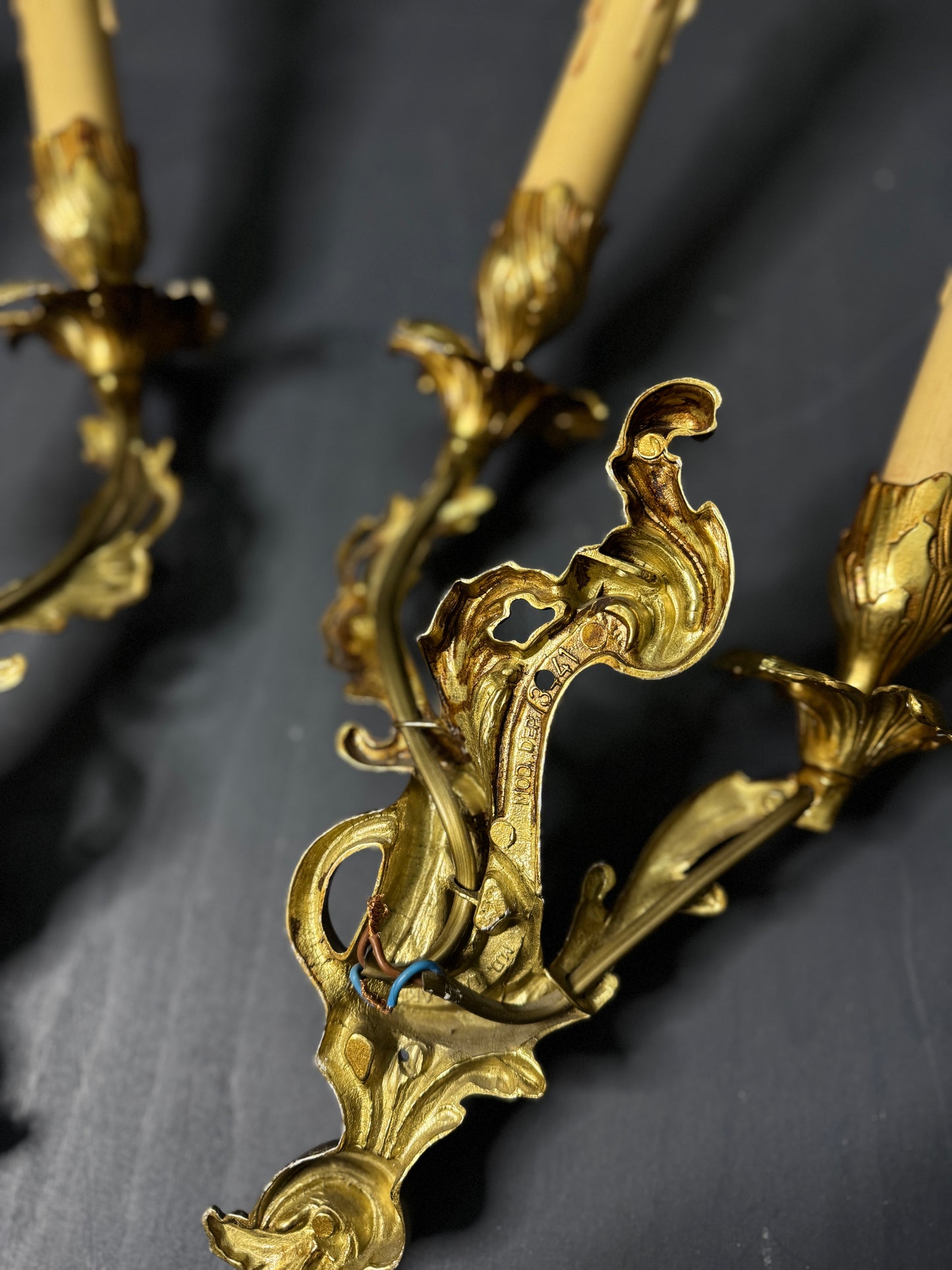 French Leaf Gilded Antique Wall Lights & Wall Scone