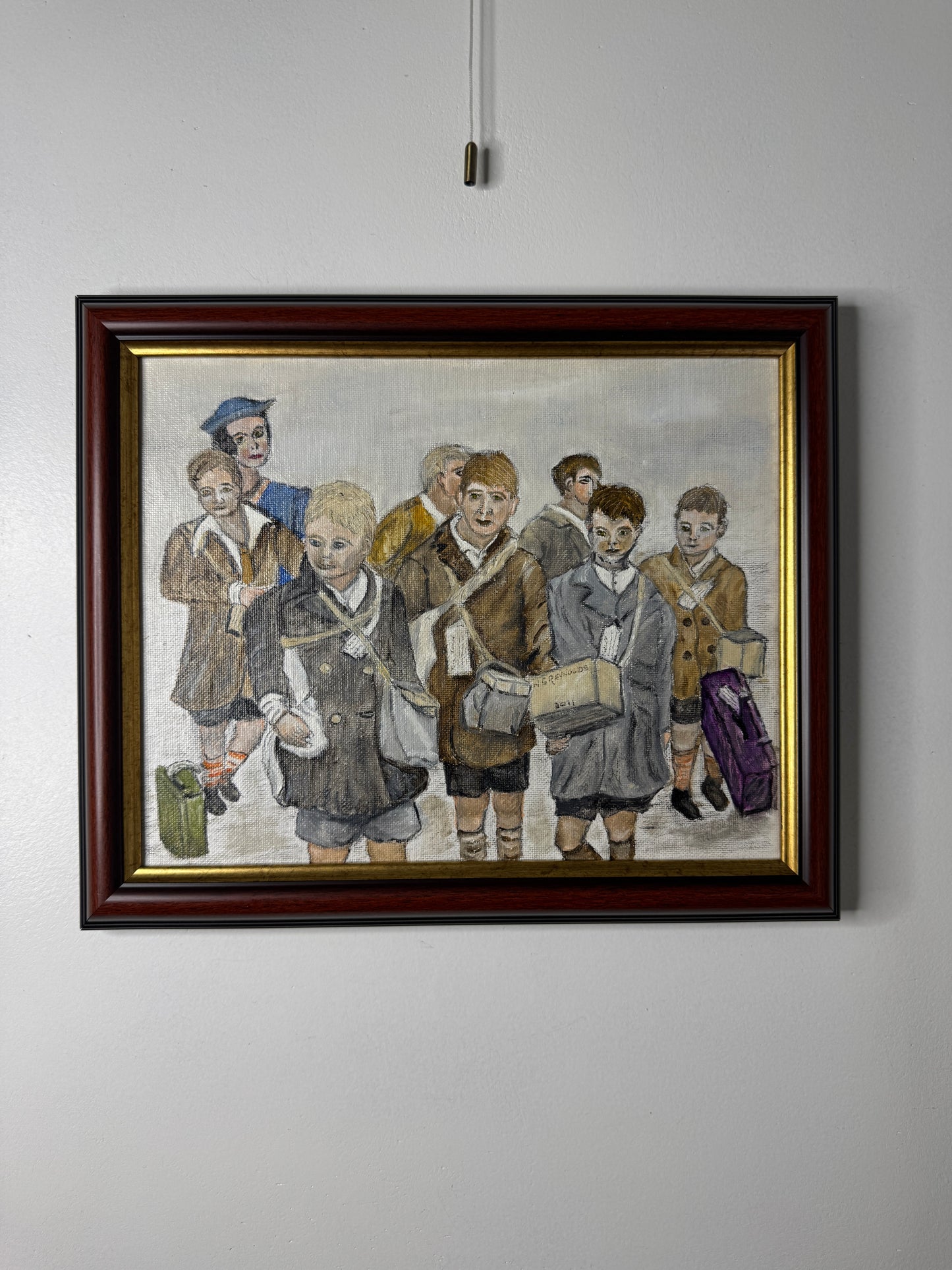 Childhood in Russia - Original Oil painting by N.G. Reynolds