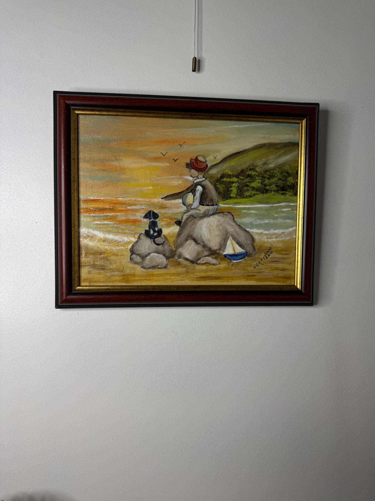 Seaside Bond - Original Oil painting by N.G. Reynolds
