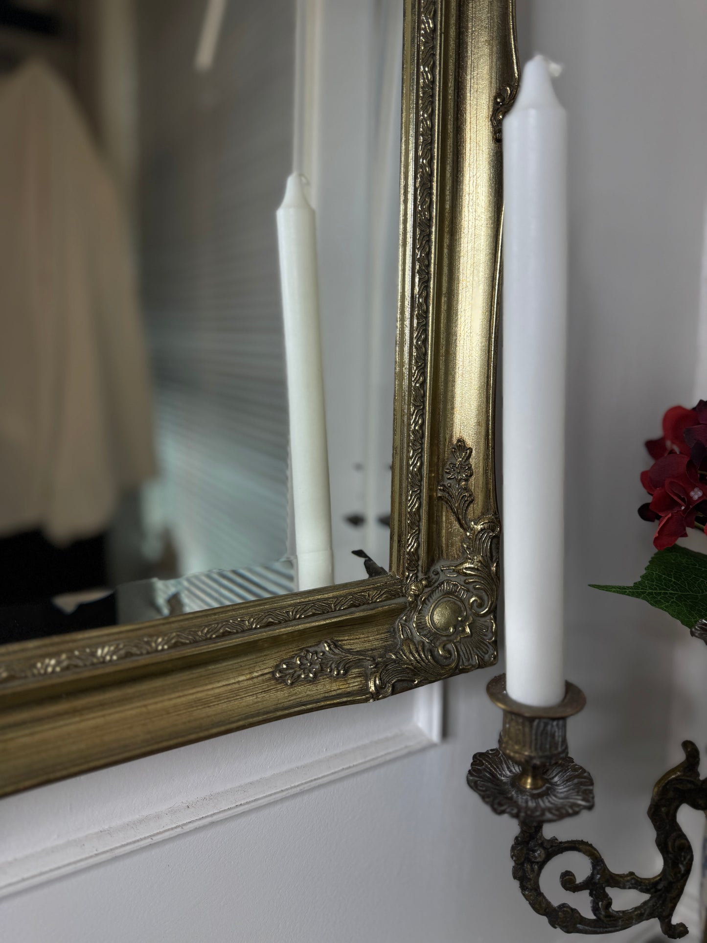 Vintage French Styled Bevelled Gold Mirror in Sorelle Frame