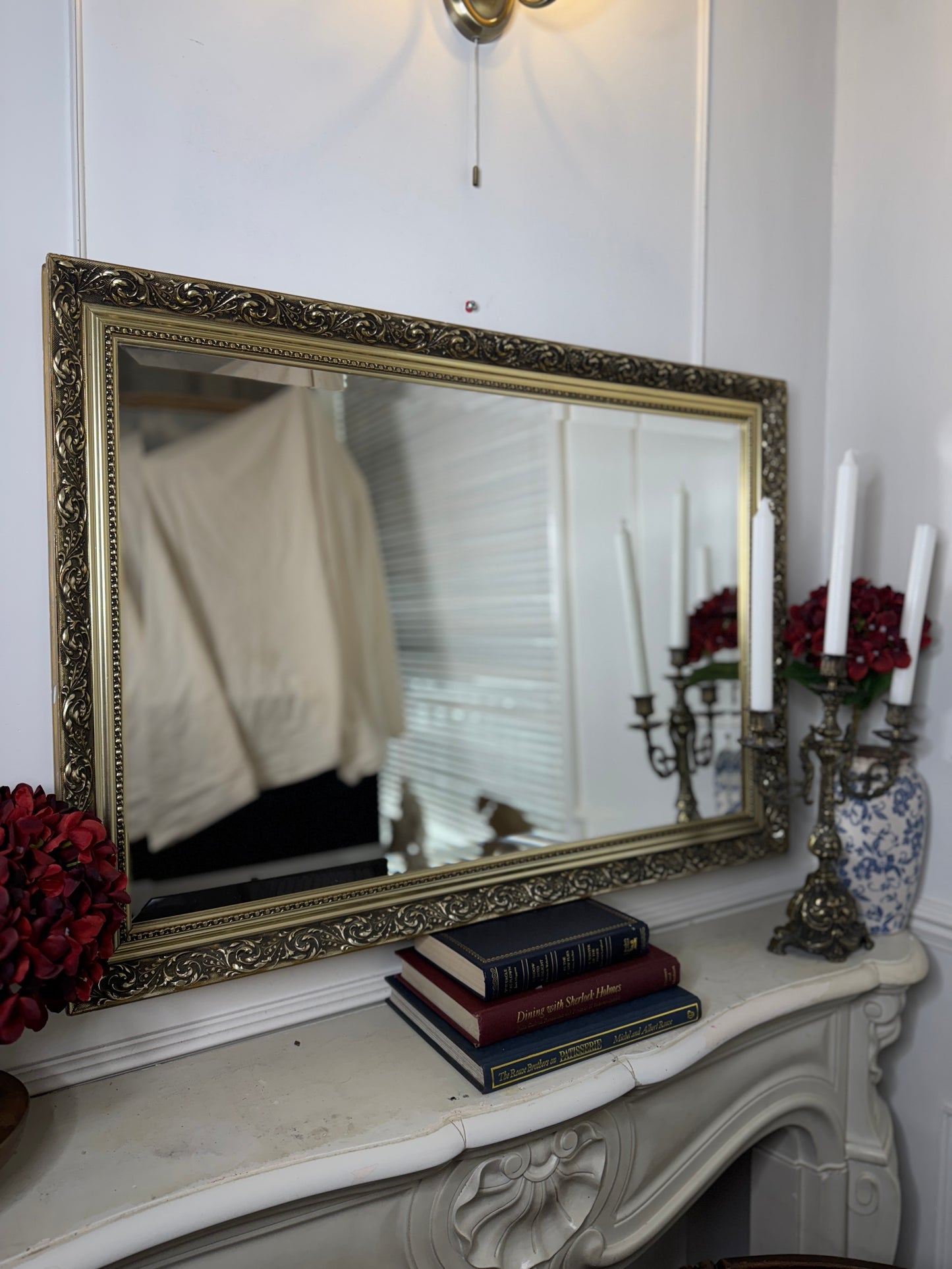 Vintage Large Gold Heavy Mirror in Belvoir Frame