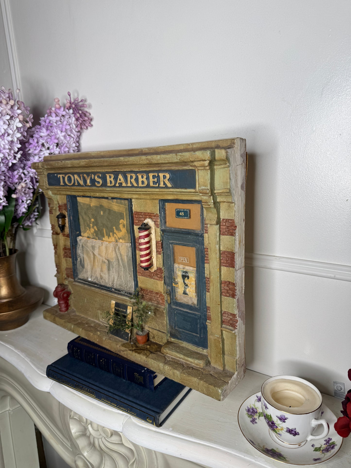 Michael Garman “Tony’s Barber” Cityscape Diorama – Limited Edition 1 of 2,500