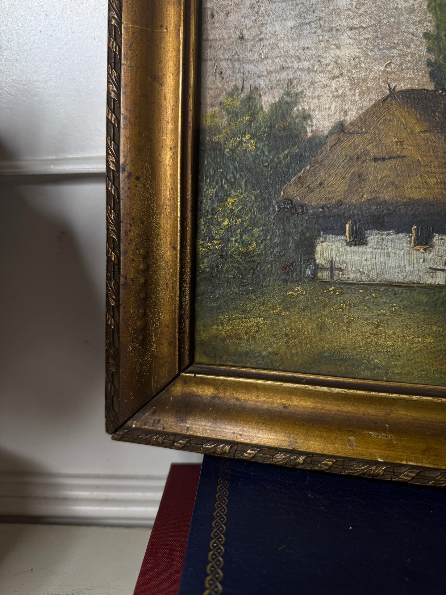 Original Signed Hungarian Oil Painting in Ornate Gold Frame