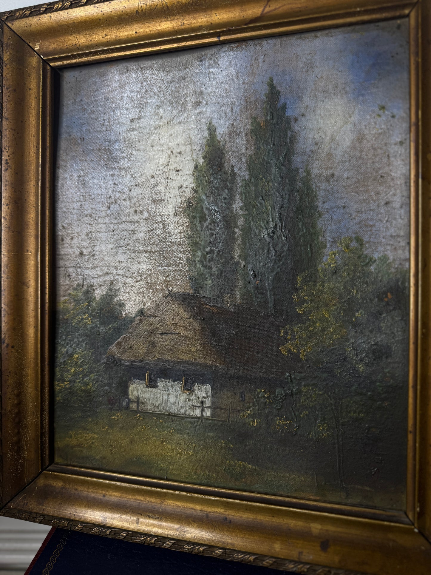 Original Signed Hungarian Oil Painting in Ornate Gold Frame