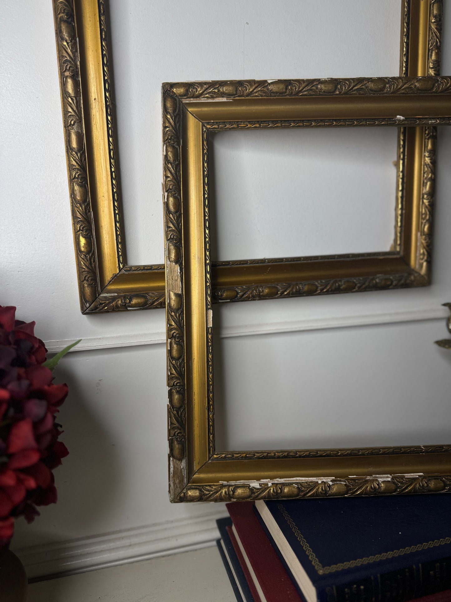 Golden Heirlooms – Antique Hungarian Ornate Gilt Frame Duo