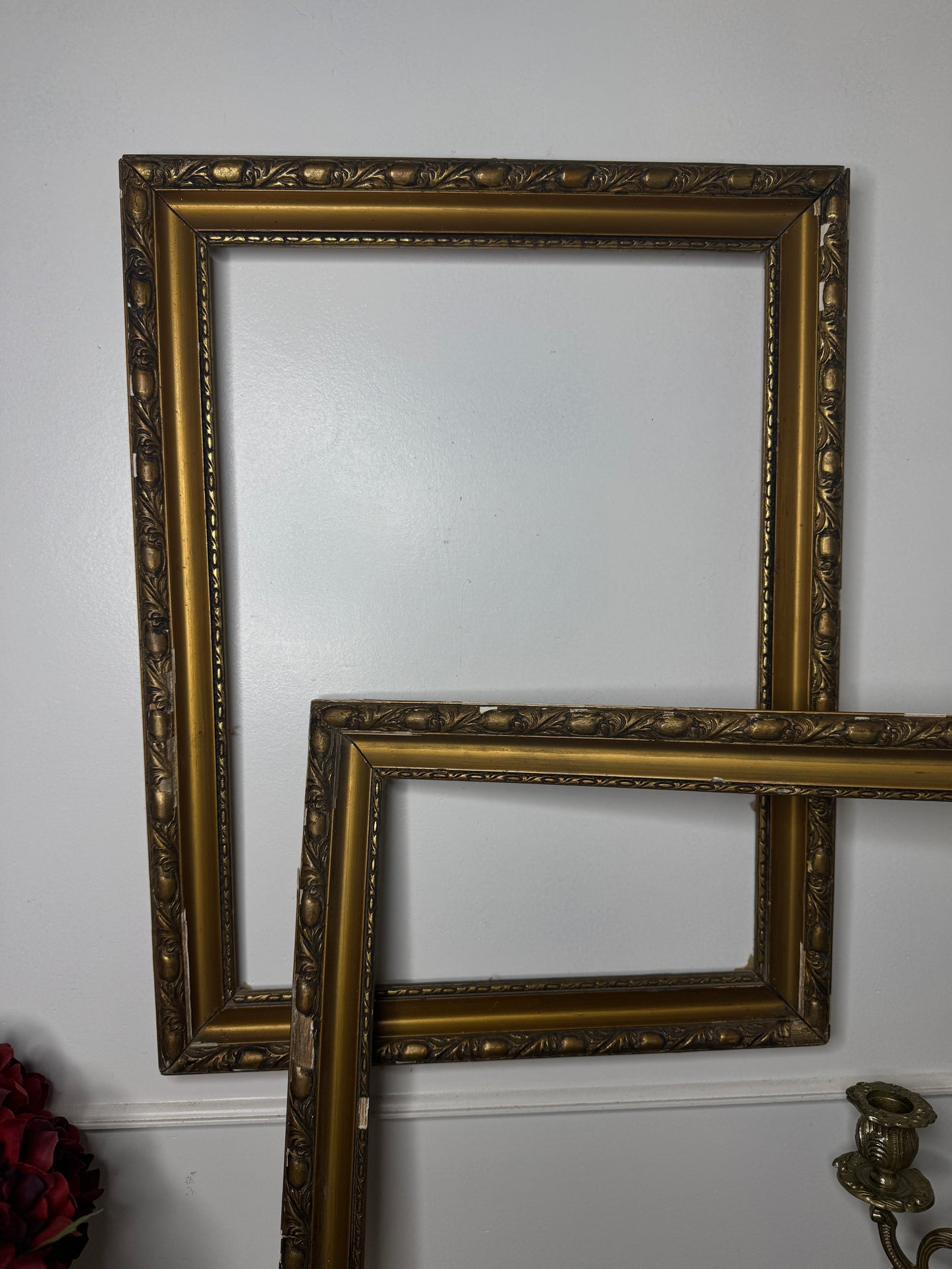 Golden Heirlooms – Antique Hungarian Ornate Gilt Frame Duo