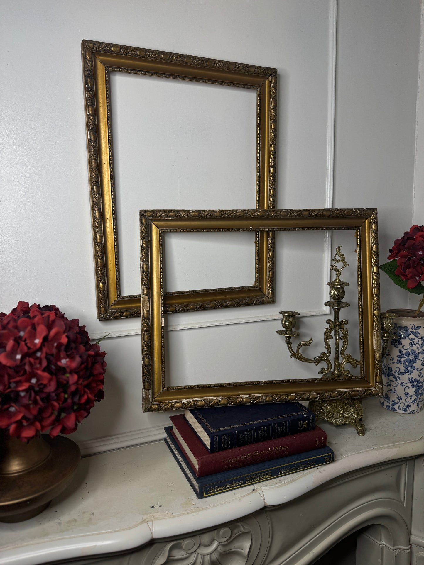 Golden Heirlooms – Antique Hungarian Ornate Gilt Frame Duo