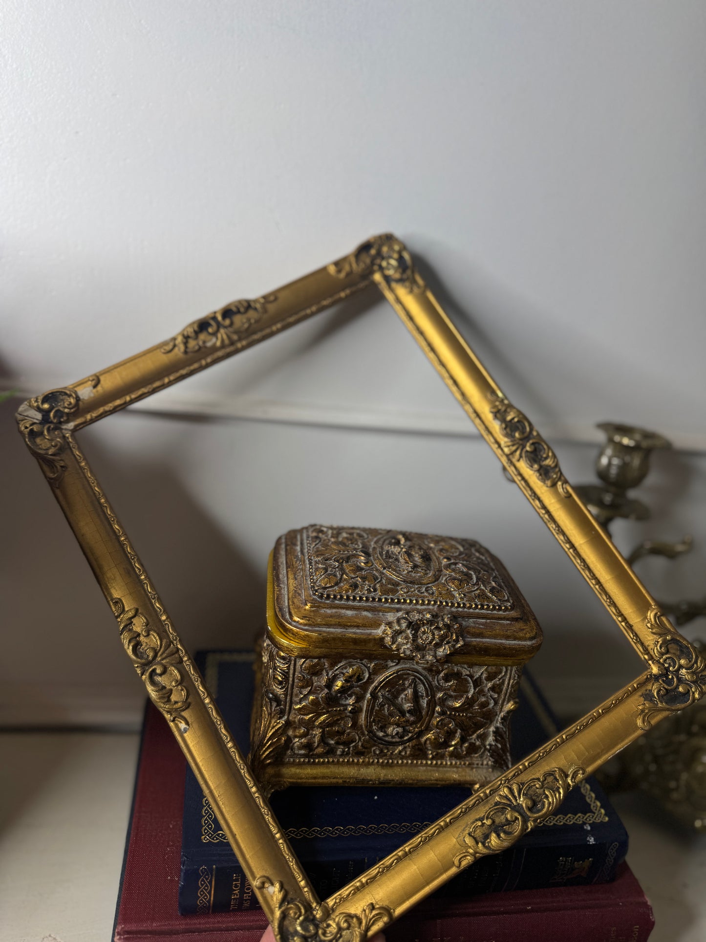 Luxurious Hungarian Small Vintage Gold Gilt Frame