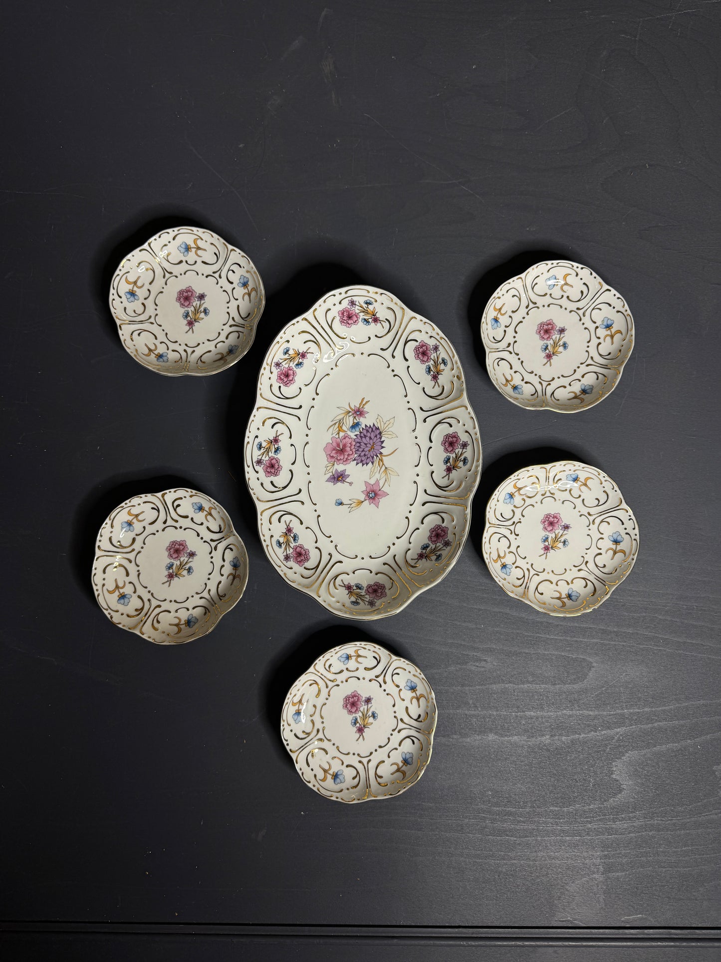 Exquisite Hungarian Hollóháza Fine Ceramic Wall Display – Gilded Pannonia Collection