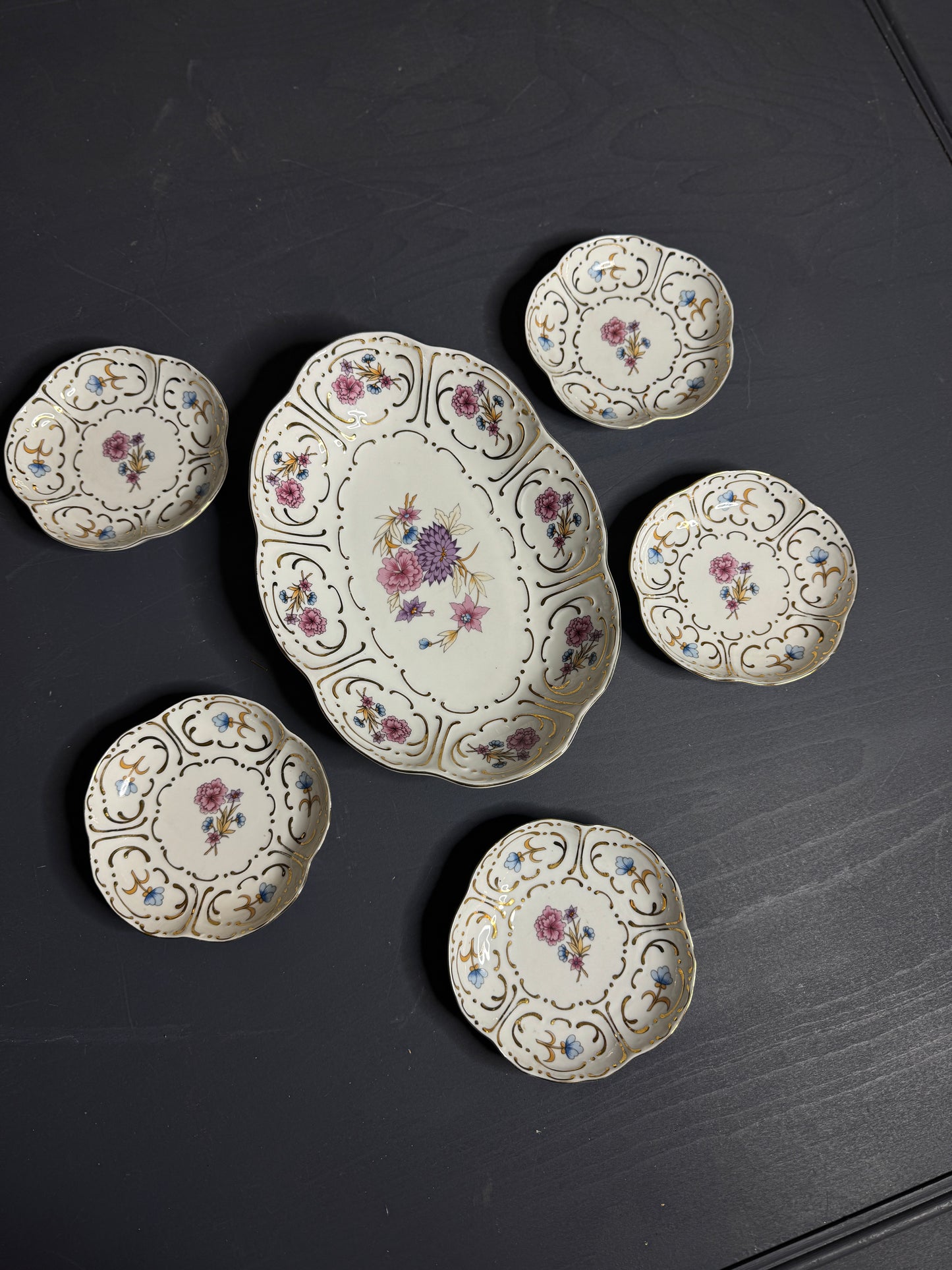 Exquisite Hungarian Hollóháza Fine Ceramic Wall Display – Gilded Pannonia Collection