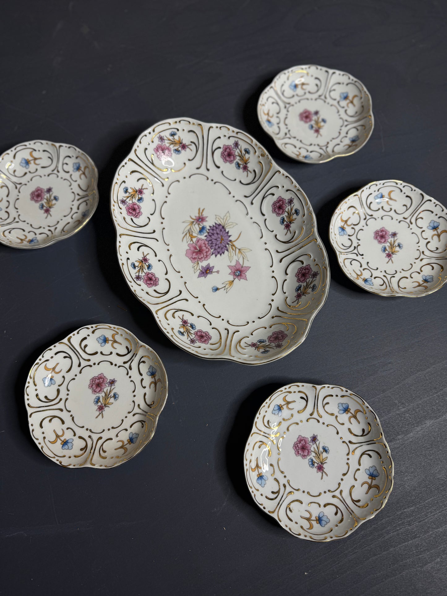 Exquisite Hungarian Hollóháza Fine Ceramic Wall Display – Gilded Pannonia Collection