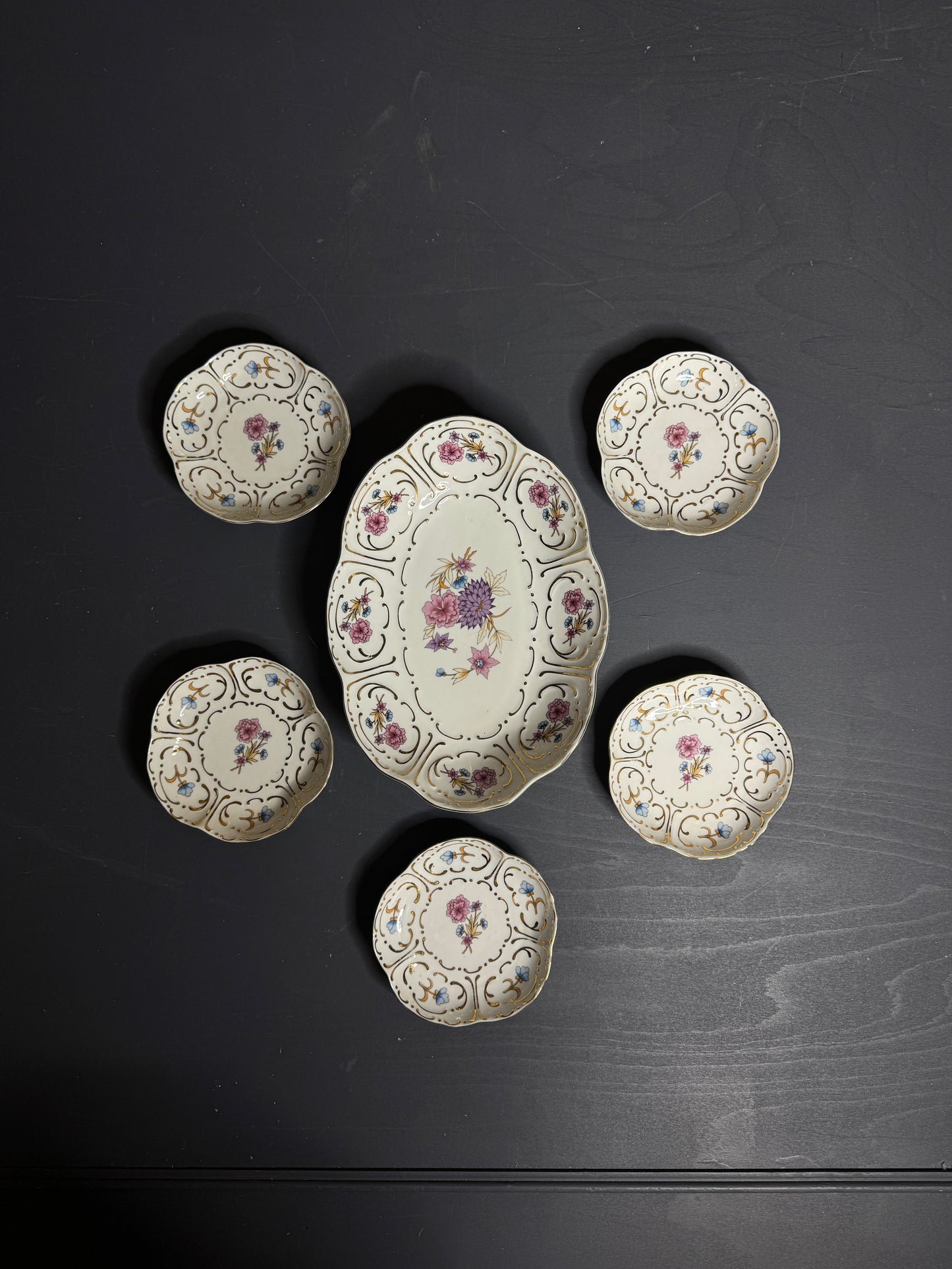 Exquisite Hungarian Hollóháza Fine Ceramic Wall Display – Gilded Pannonia Collection