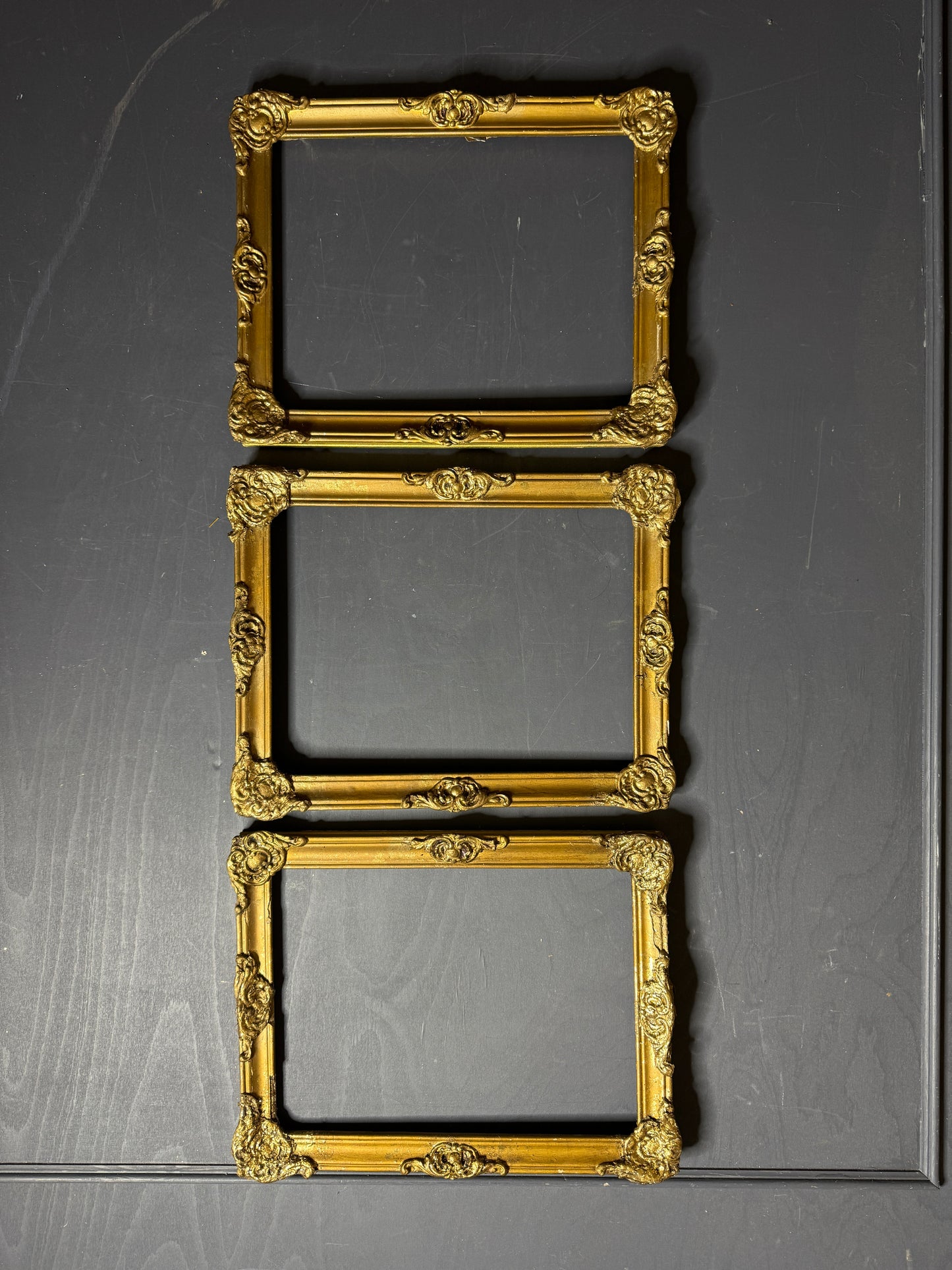 Buda Prestige – Hungarian Vintage Slim Gold Gilt Ornate Matching Frames