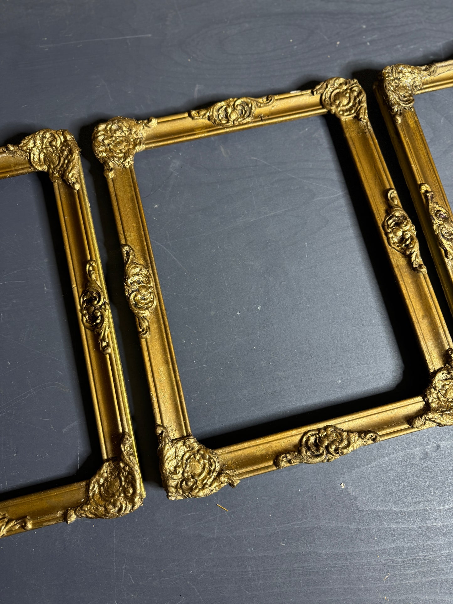 Buda Prestige – Hungarian Vintage Slim Gold Gilt Ornate Matching Frames