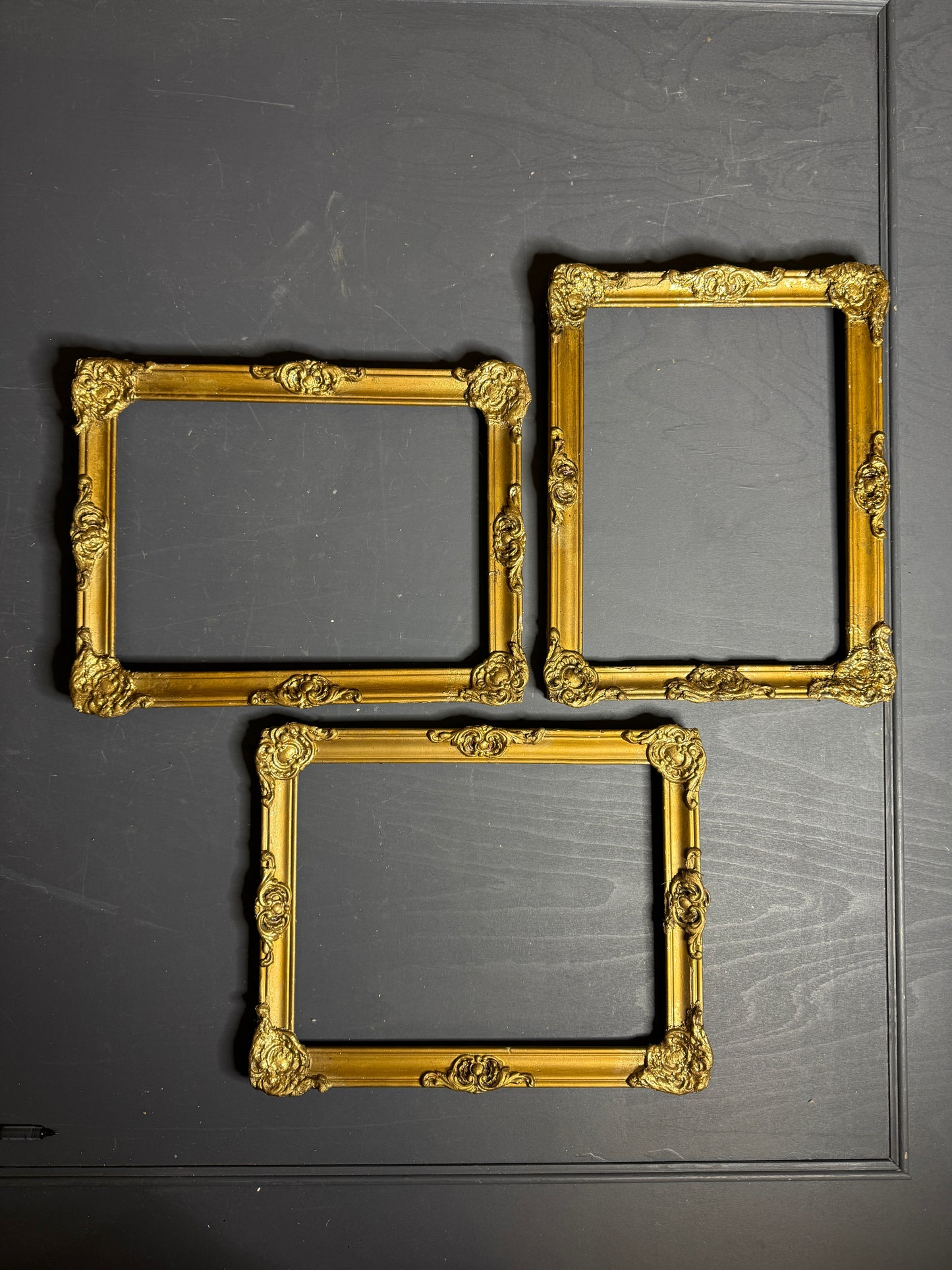 Buda Prestige – Hungarian Vintage Slim Gold Gilt Ornate Matching Frames
