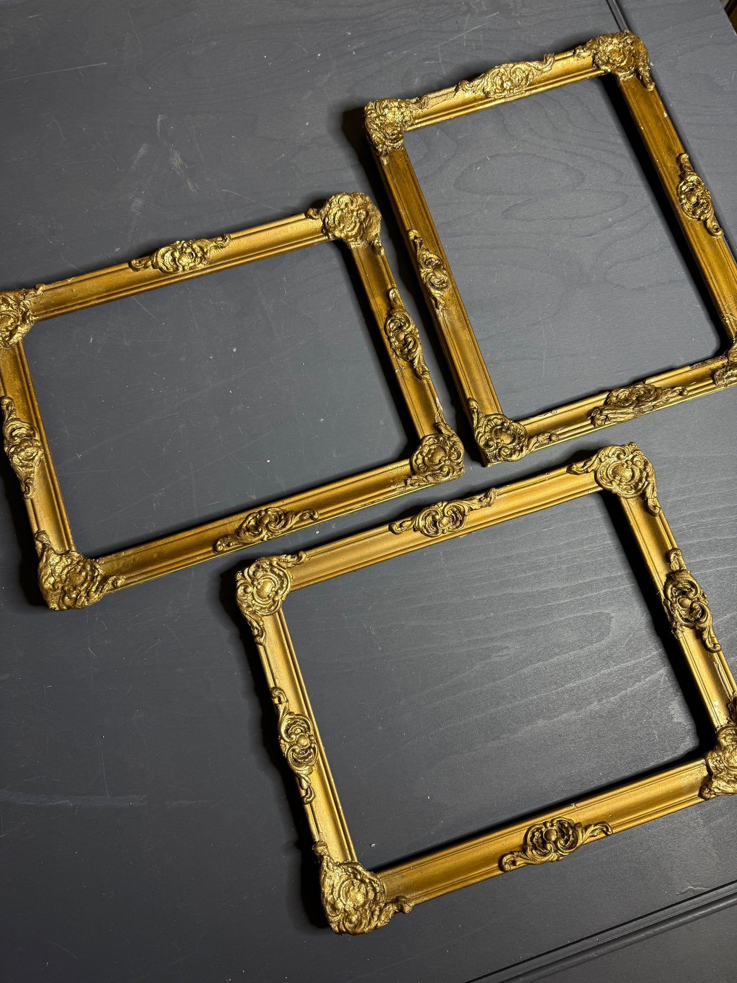 Buda Prestige – Hungarian Vintage Slim Gold Gilt Ornate Matching Frames