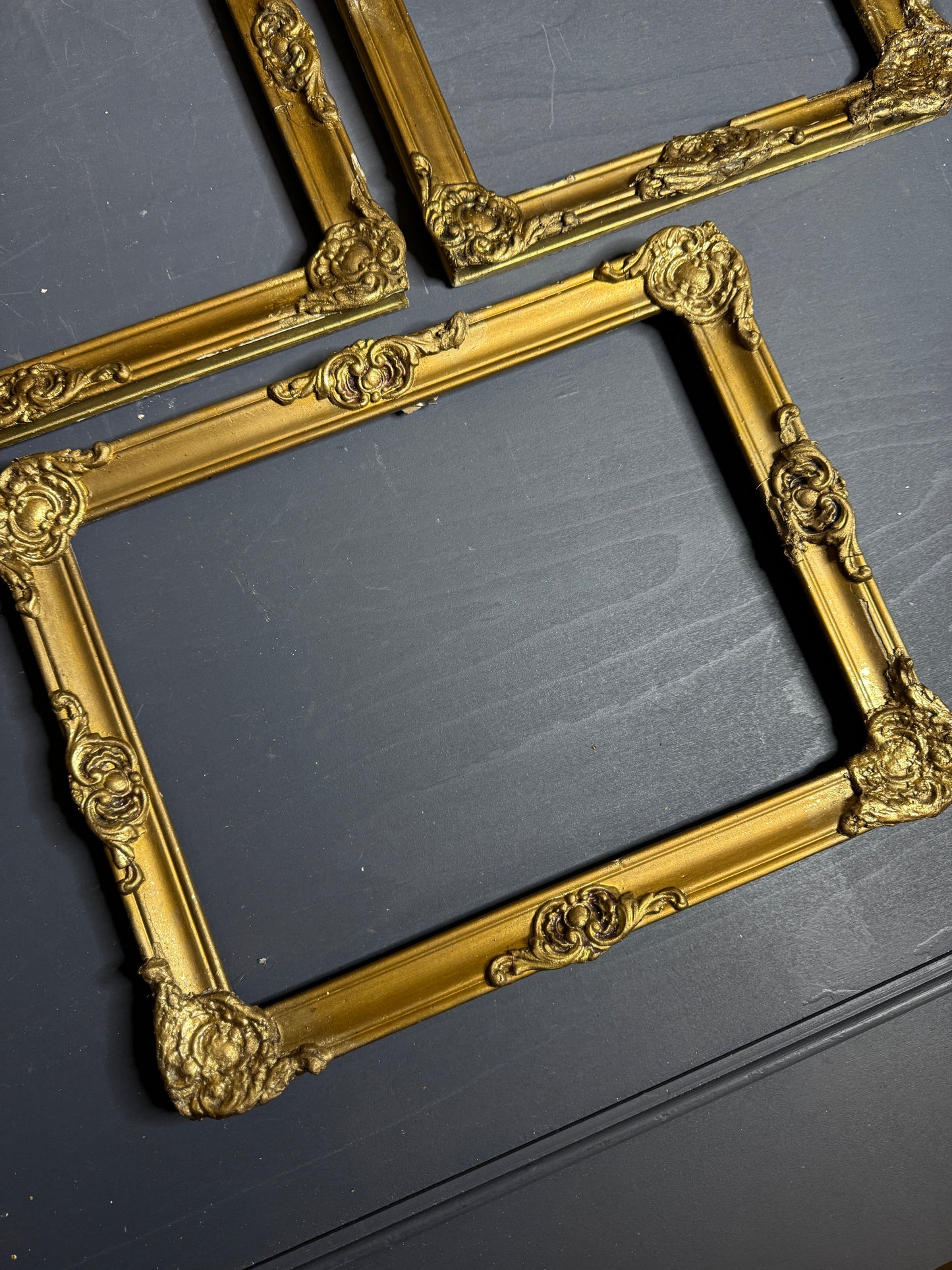 Buda Prestige – Hungarian Vintage Slim Gold Gilt Ornate Matching Frames