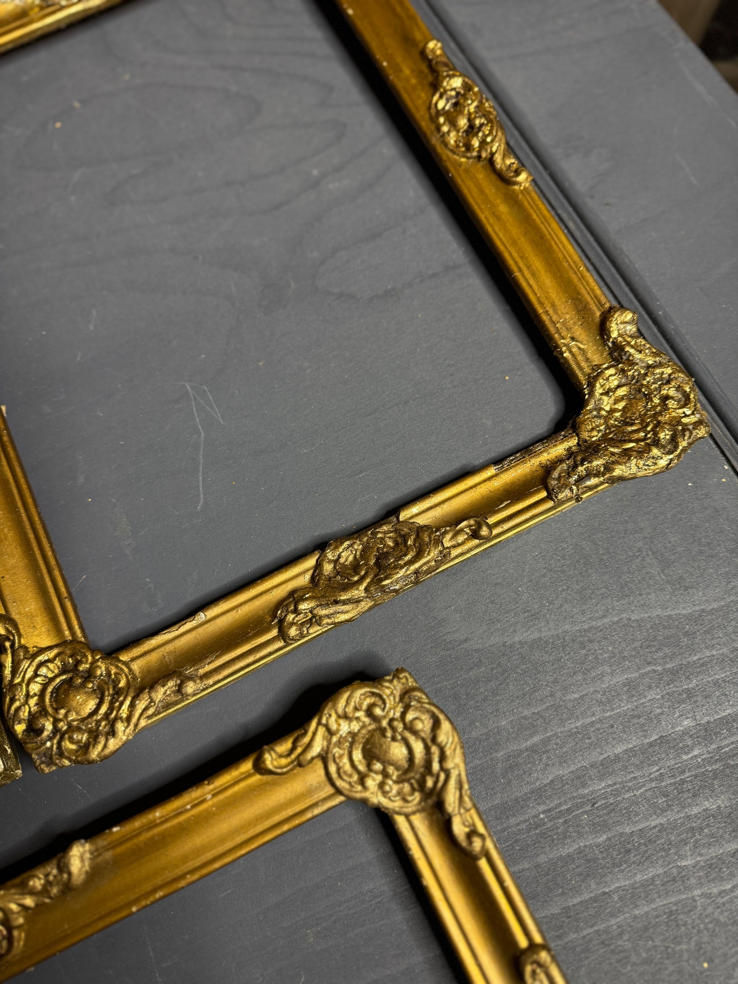 Buda Prestige – Hungarian Vintage Slim Gold Gilt Ornate Matching Frames