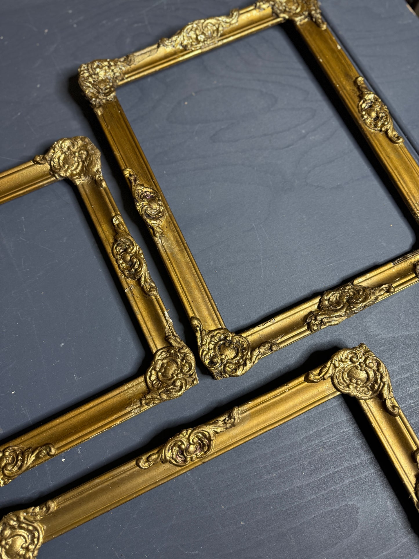 Buda Prestige – Hungarian Vintage Slim Gold Gilt Ornate Matching Frames