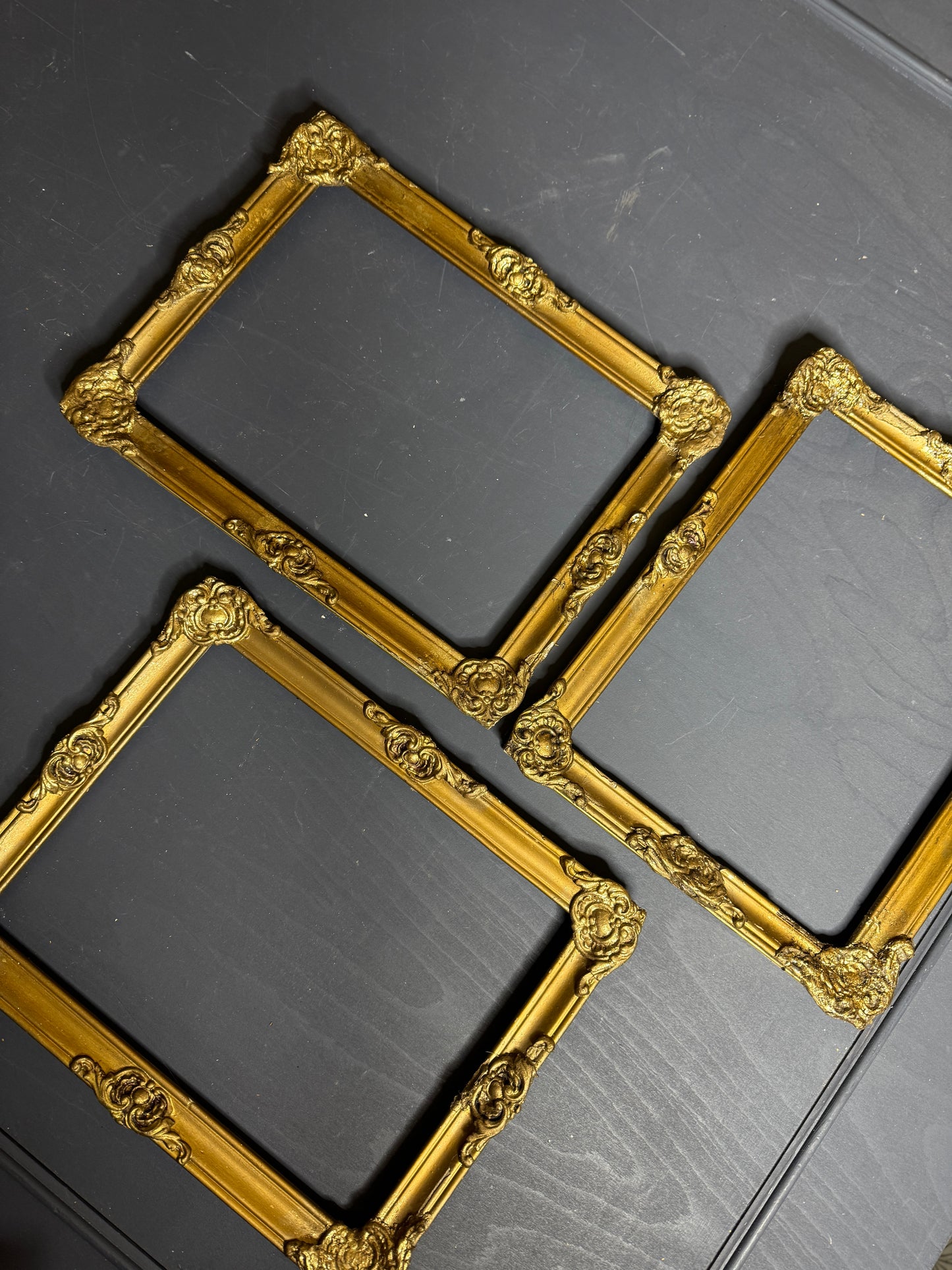 Buda Prestige – Hungarian Vintage Slim Gold Gilt Ornate Matching Frames