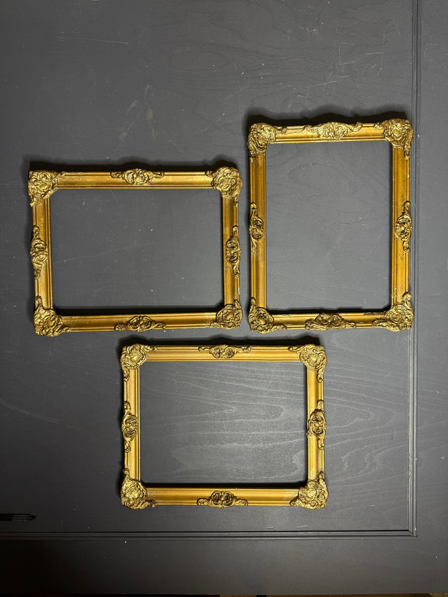 Buda Prestige – Hungarian Vintage Slim Gold Gilt Ornate Matching Frames