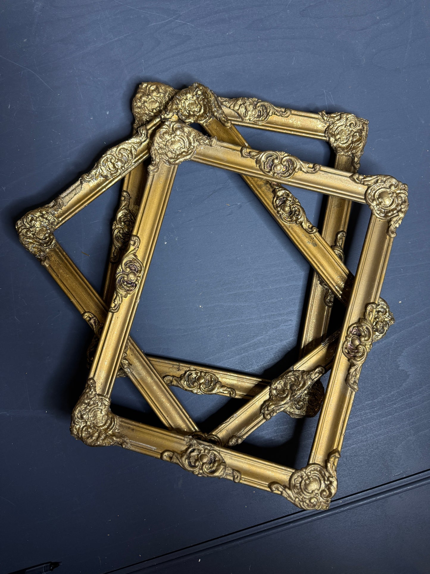 Buda Prestige – Hungarian Vintage Slim Gold Gilt Ornate Matching Frames