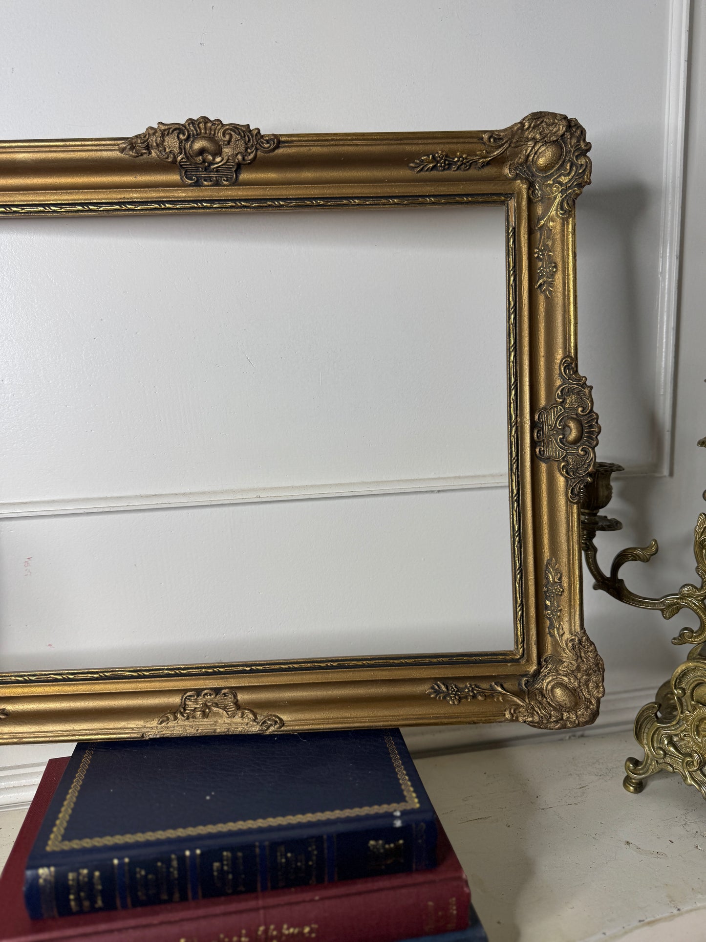 European Grandeur – Hungarian Vintage Gold Gilt Chippendale Frame