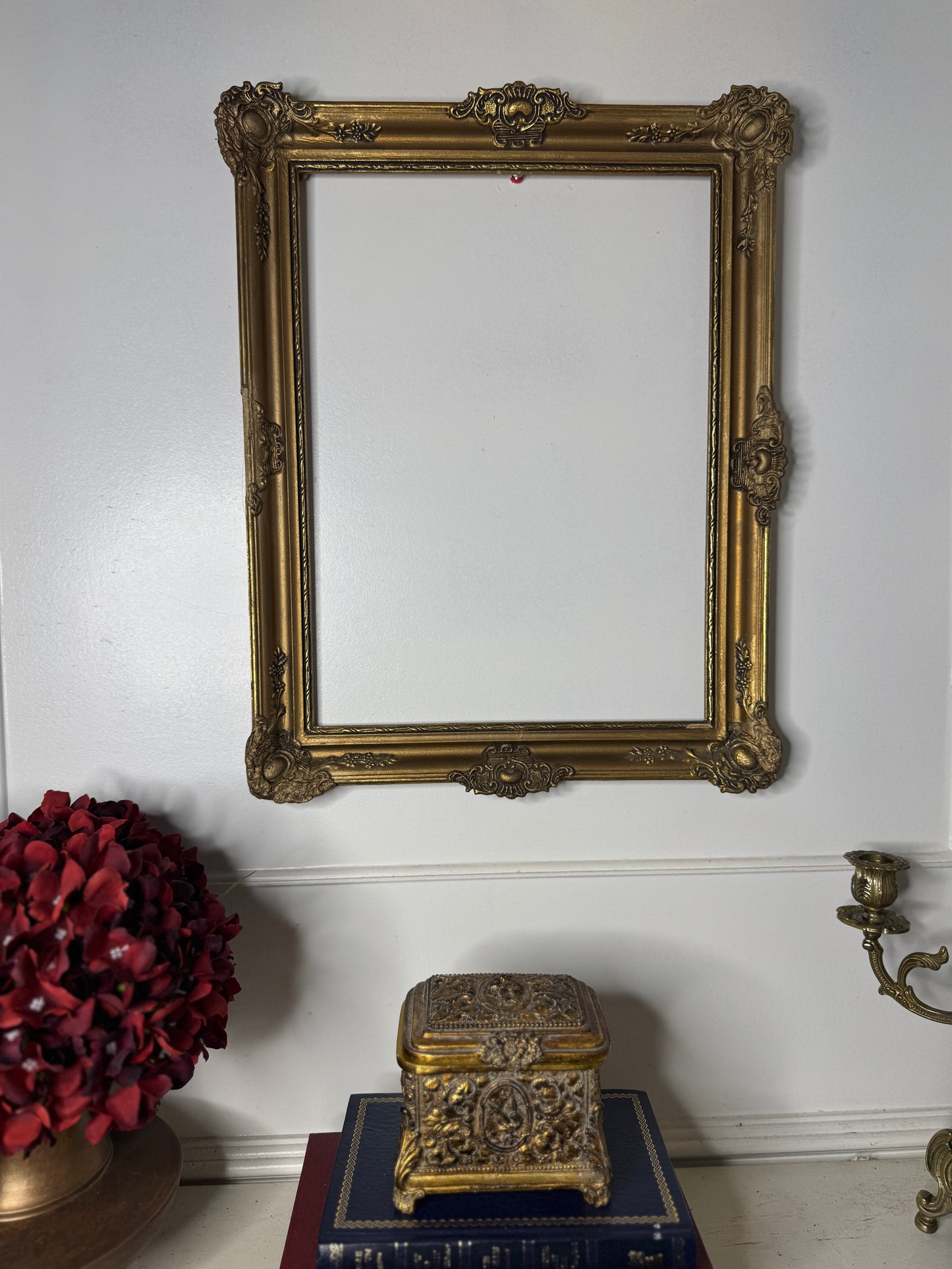 European Grandeur – Hungarian Vintage Gold Gilt Chippendale Frame