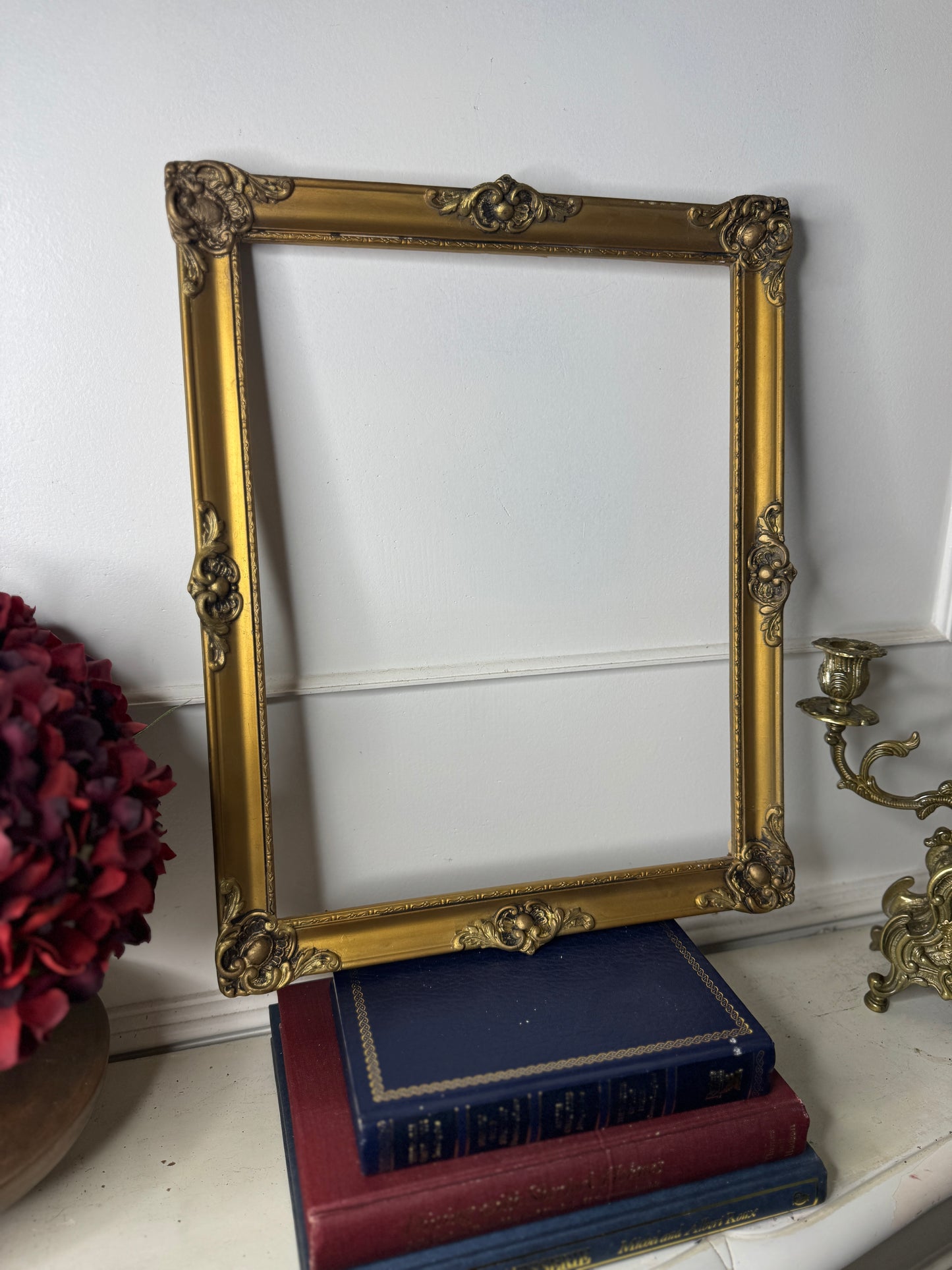 European Grandeur – Hungarian Vintage Gold Slim Gilt Chippendale Frame