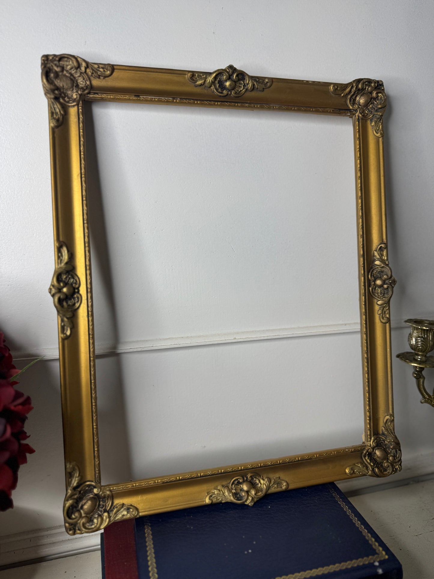European Grandeur – Hungarian Vintage Gold Slim Gilt Chippendale Frame